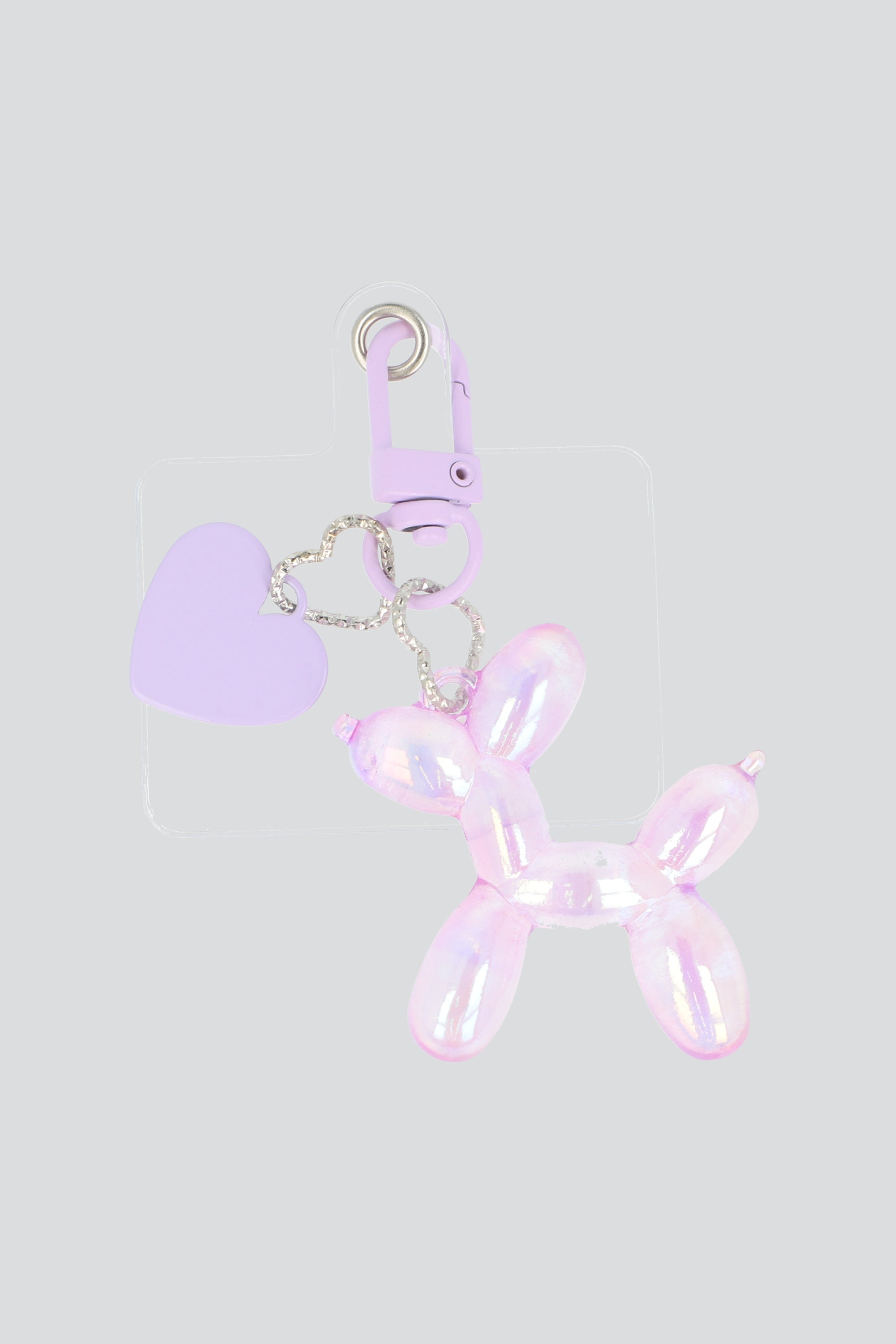 Charm cel perro globo corazon MORADO