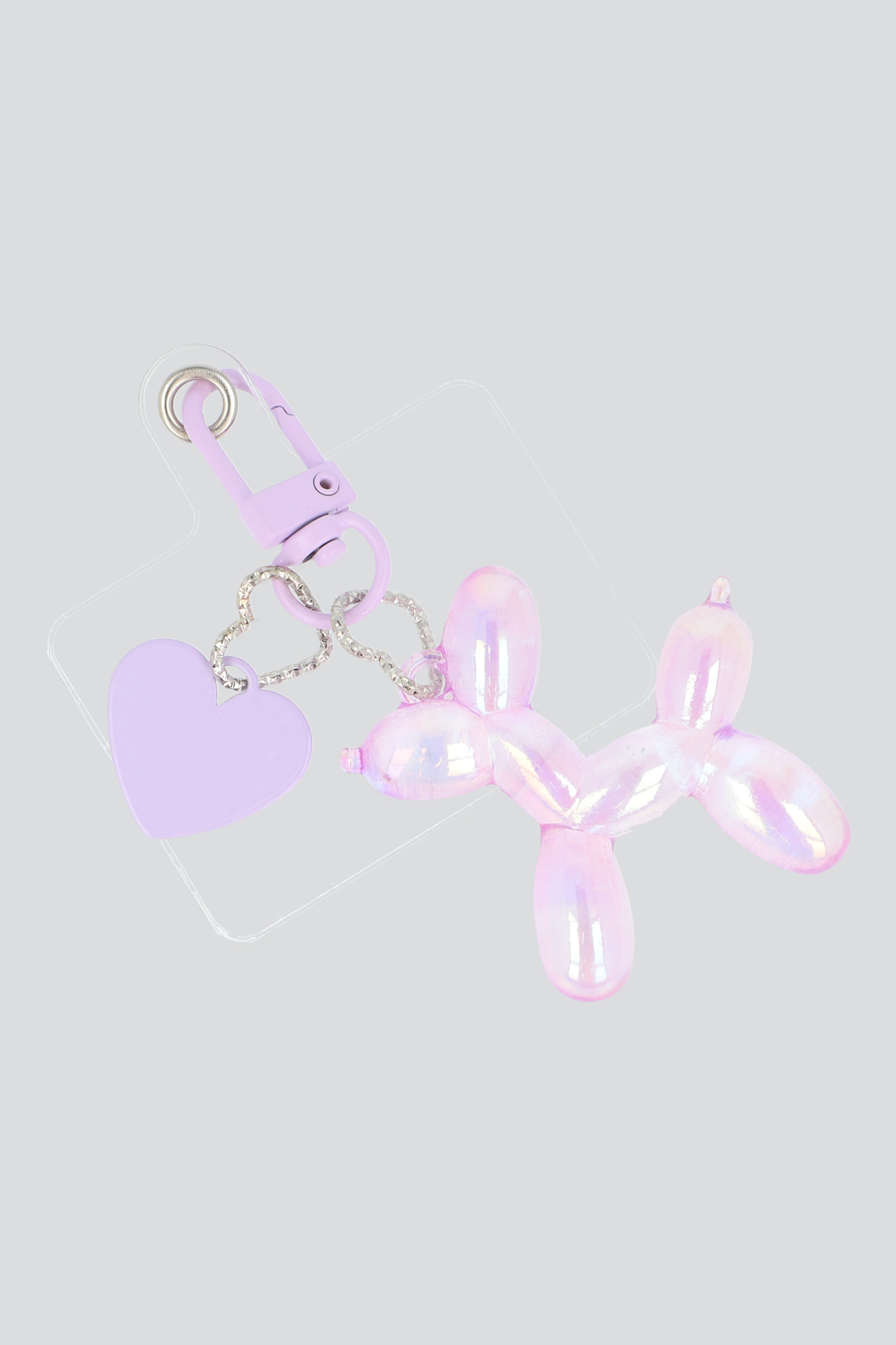 Charm cel perro globo corazon MORADO