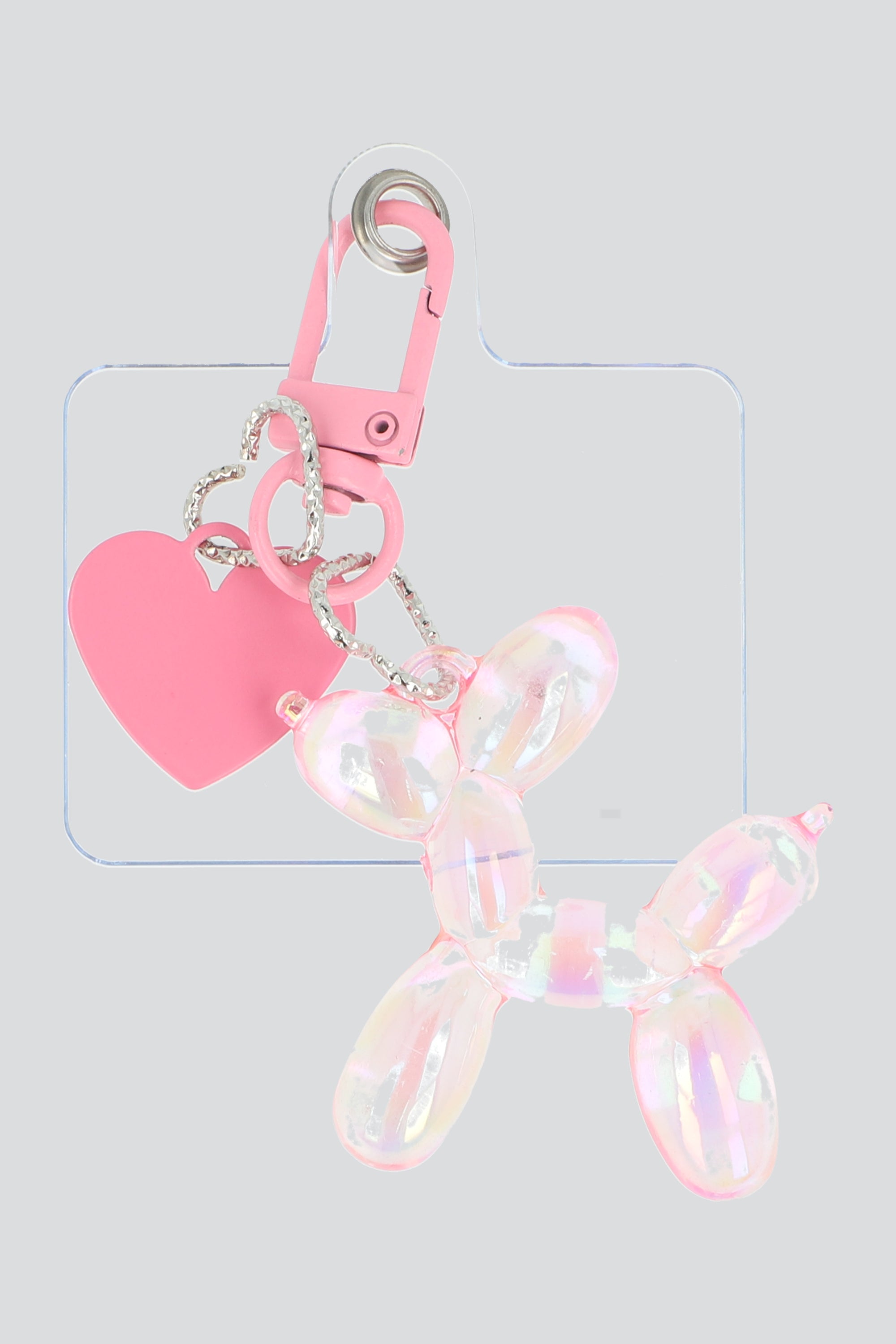 Charm cel perro globo corazon ROSA