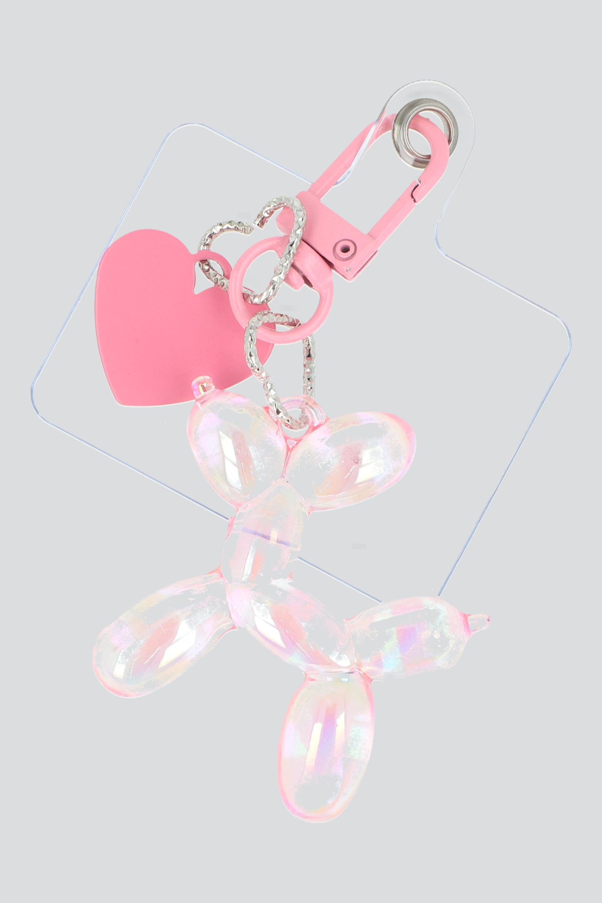 Charm cel perro globo corazon ROSA