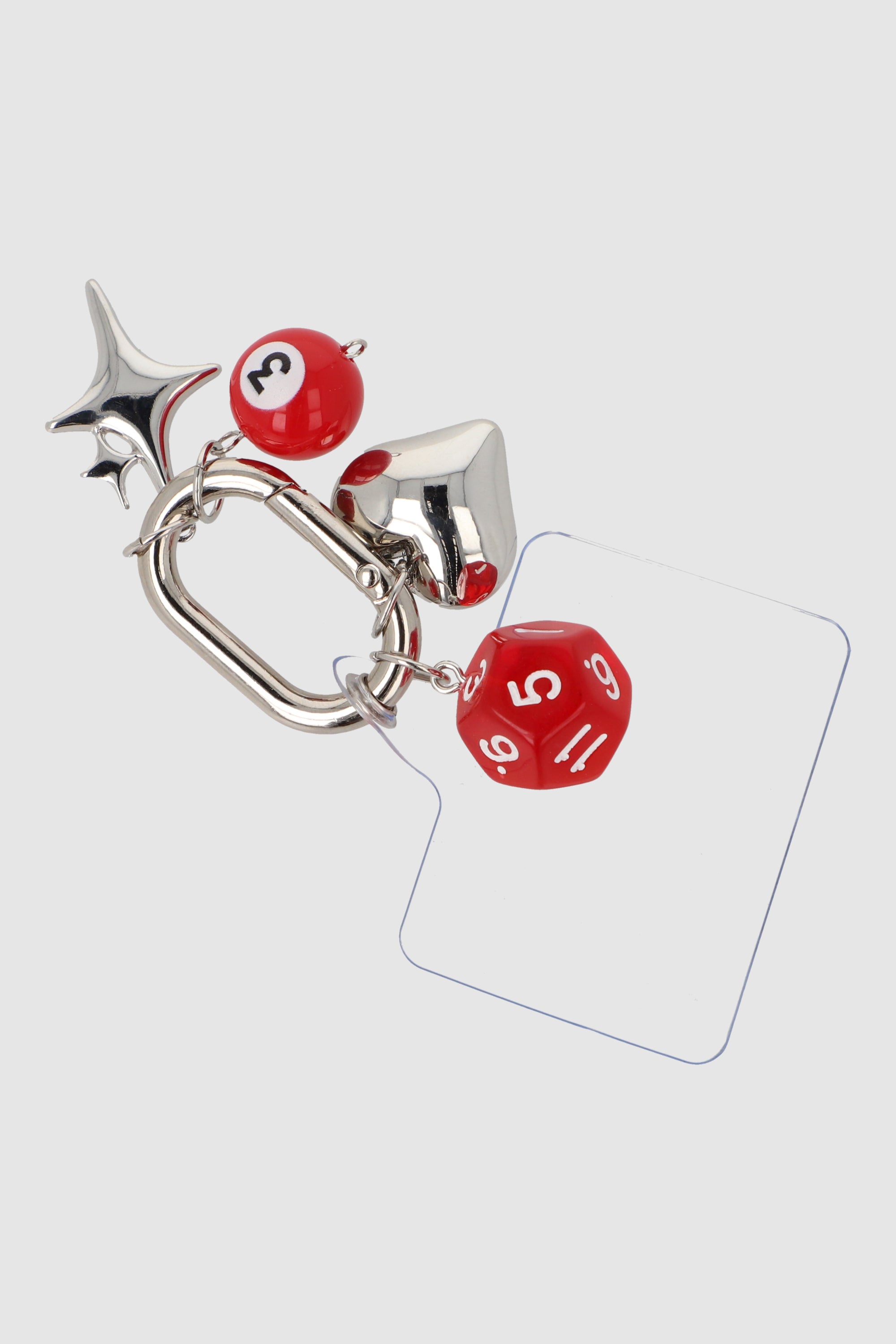 Charm cel multi bola 8 dado ROJO