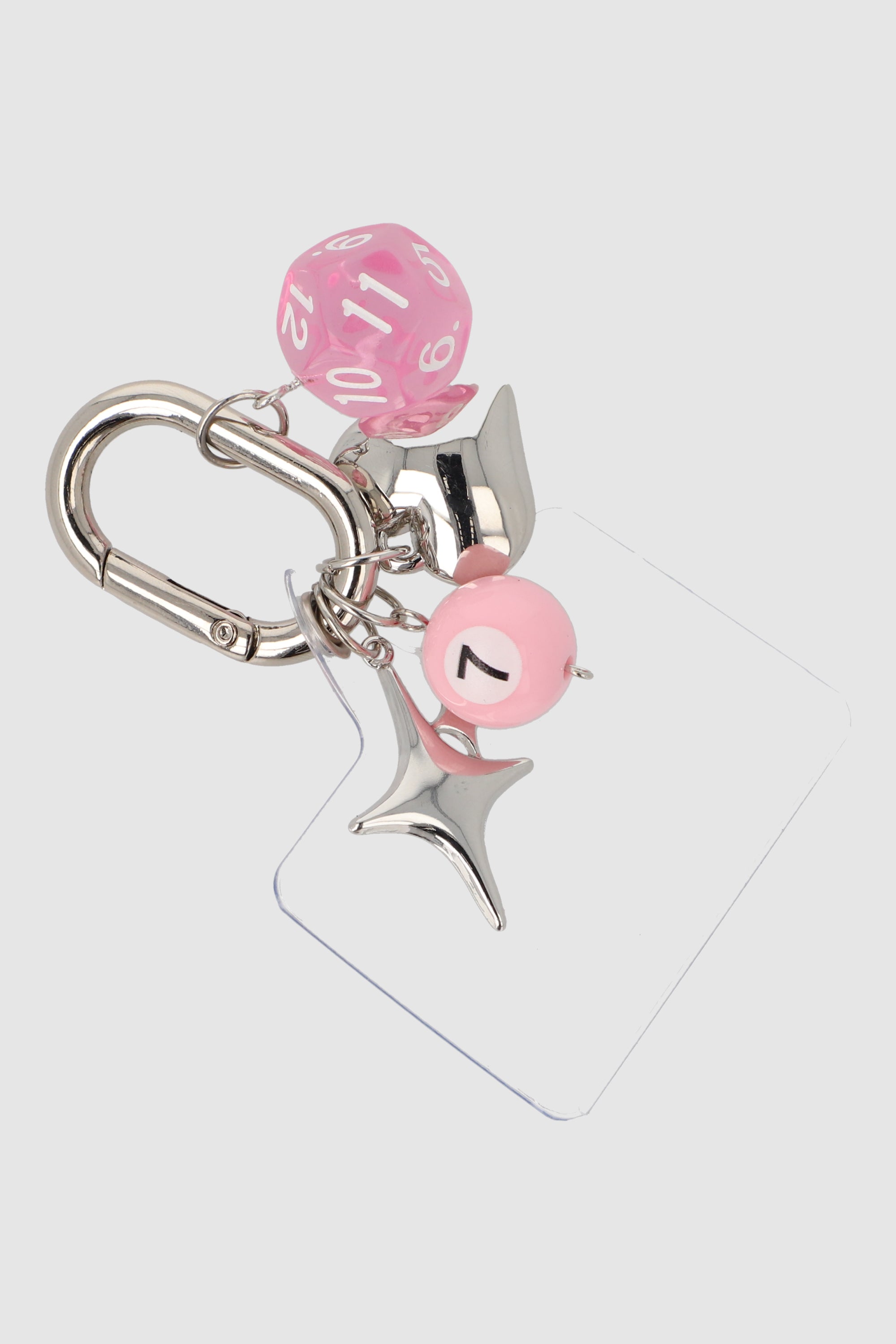 Charm cel multi bola 8 dado ROSA