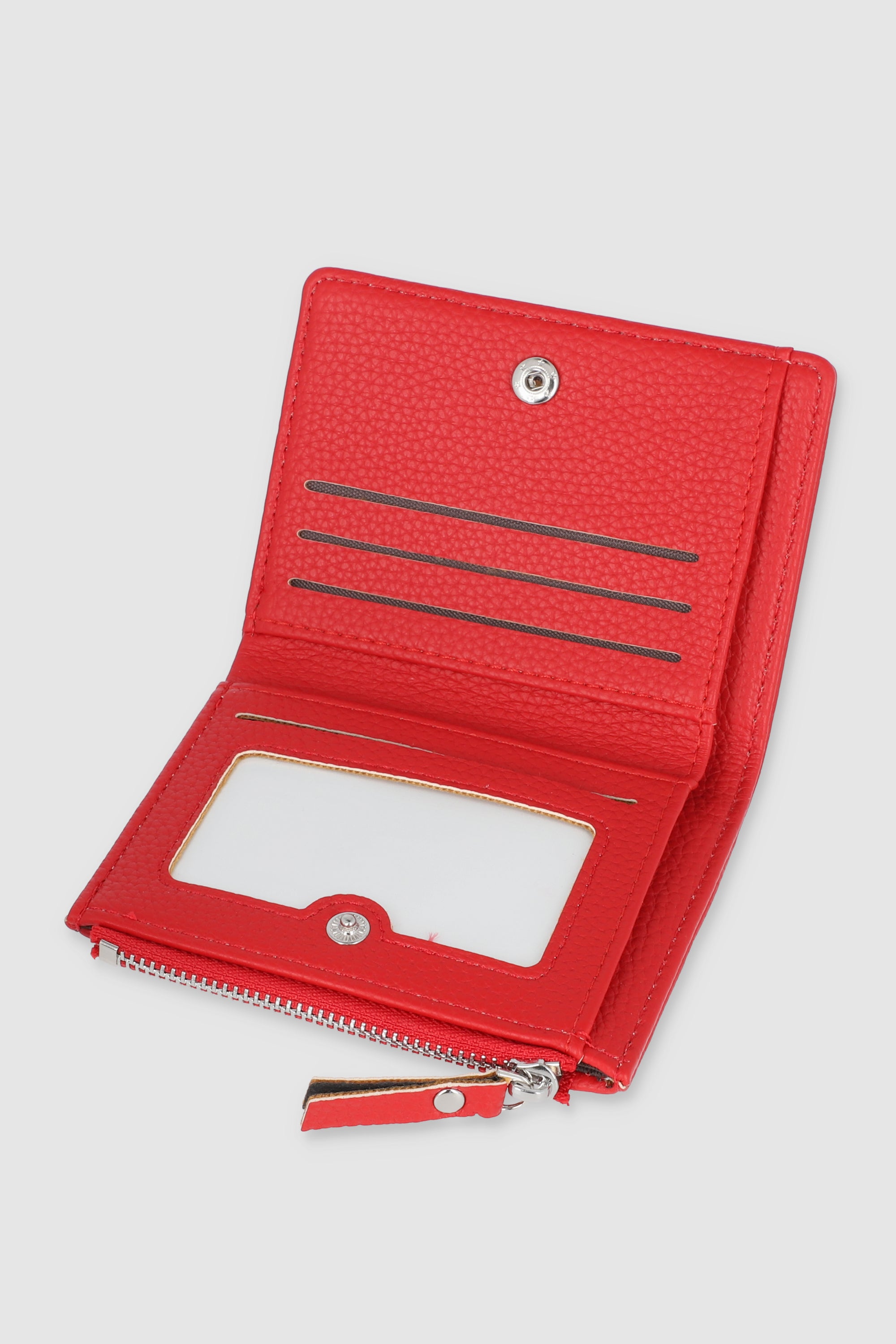Cartera mini tapa sencilla ROJO