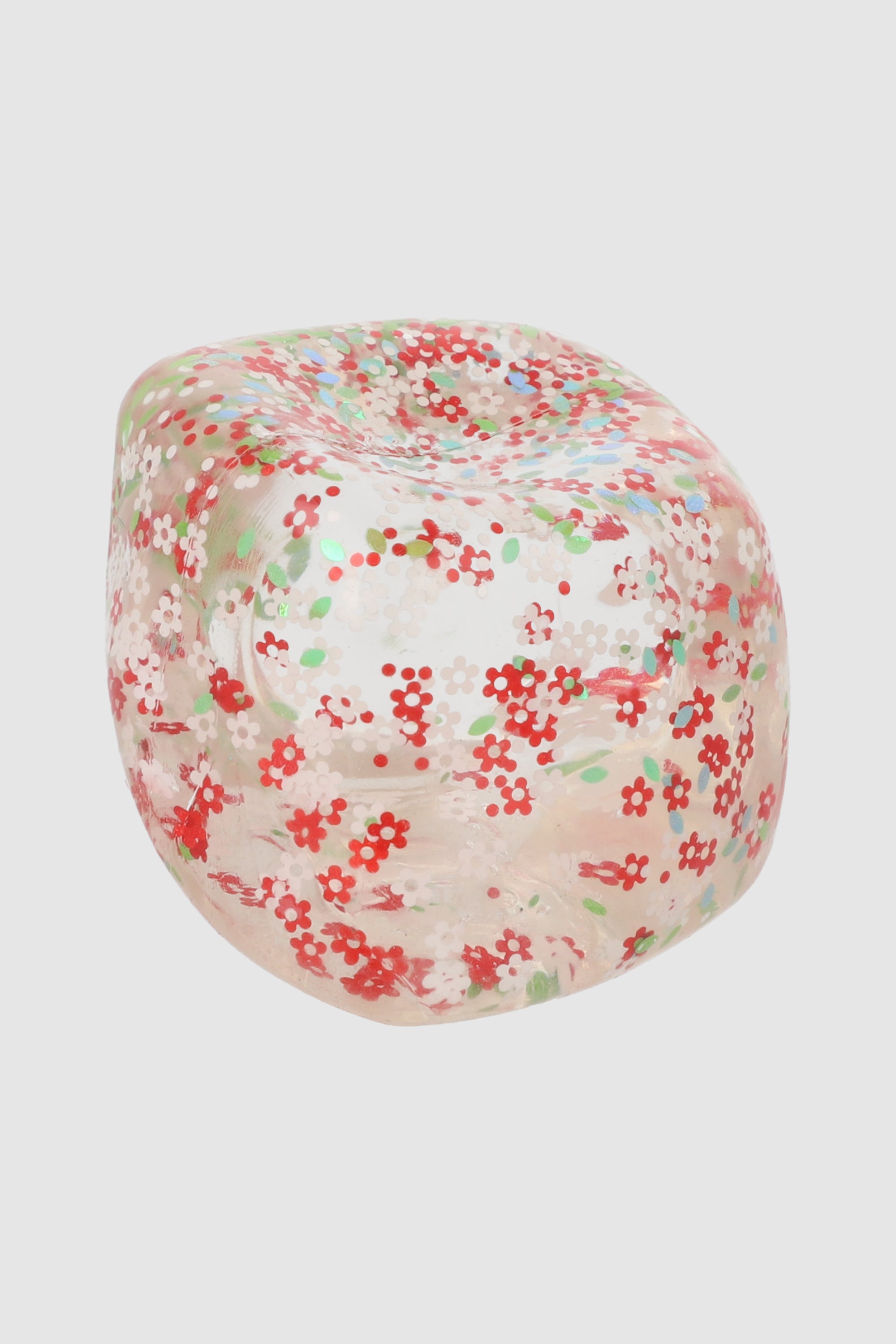 Squishy cubo glitter ROJO