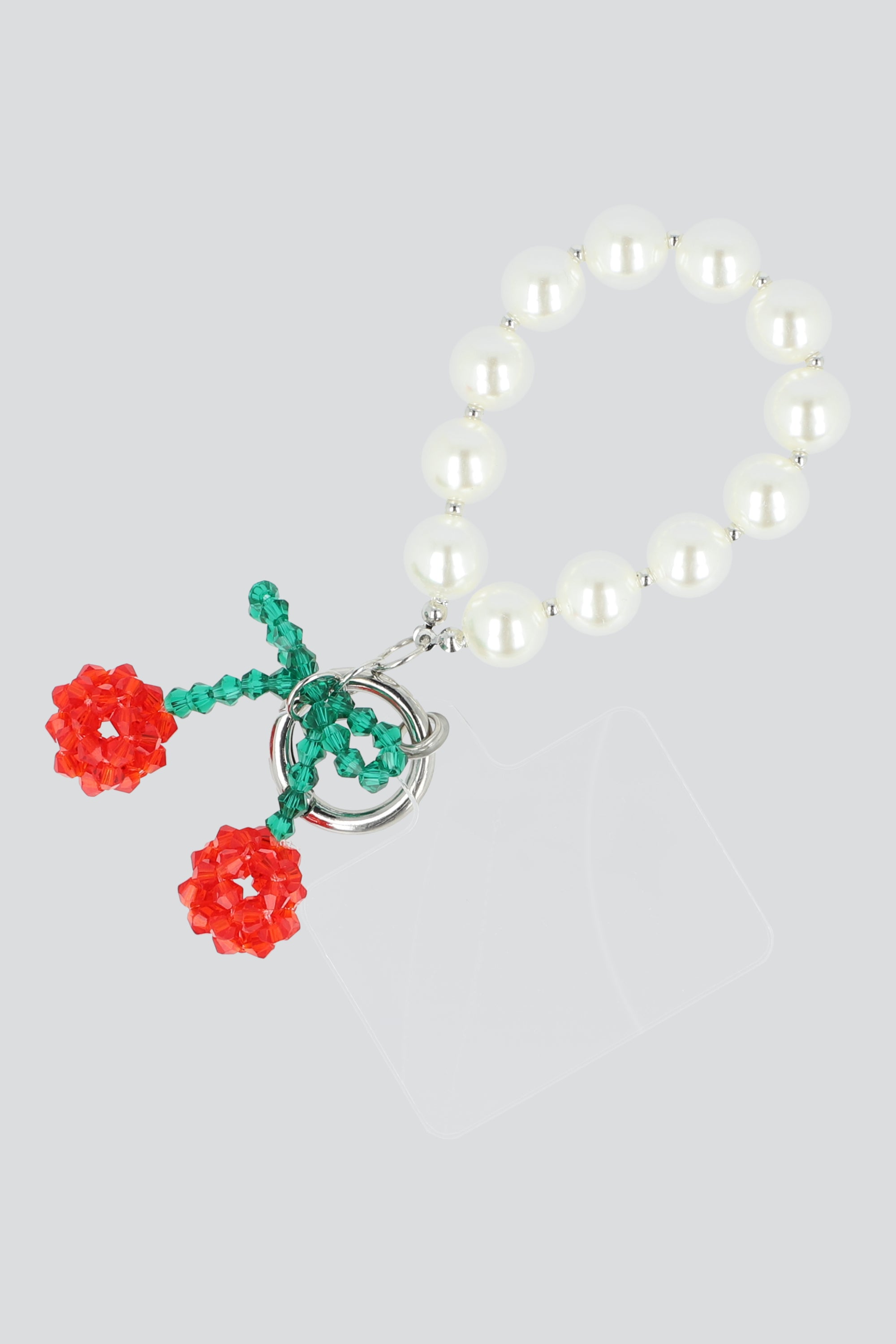 Correa cel perlas cereza chaquiera ROJO