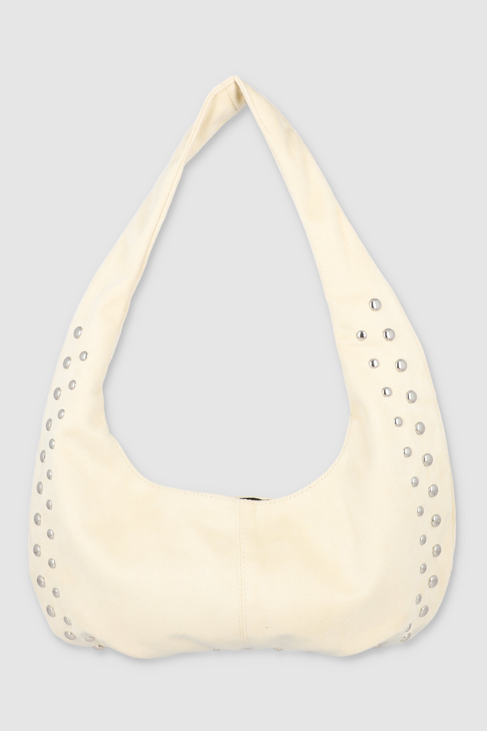 Bolsa hobo hombre studs gamusina TAUPE