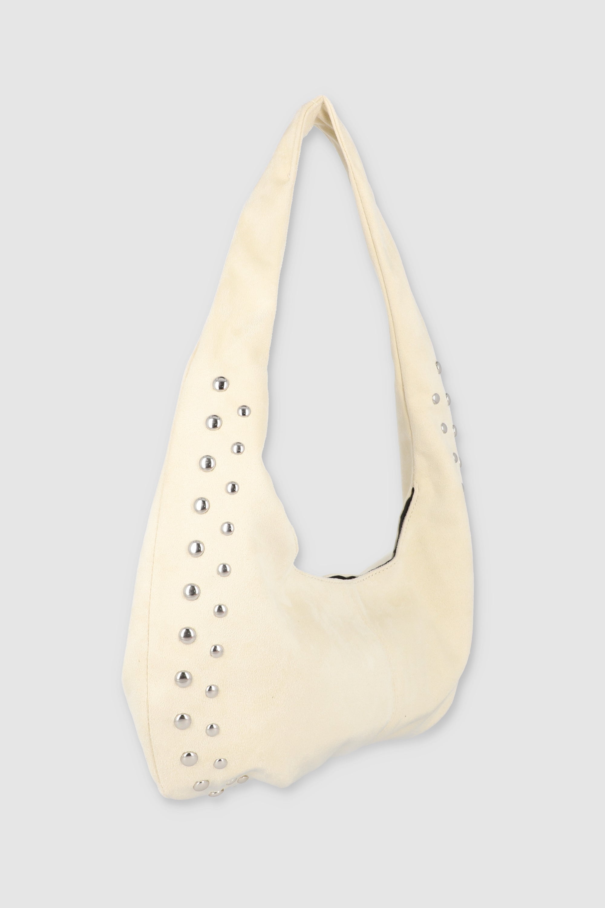 Bolsa hobo hombre studs gamusina TAUPE