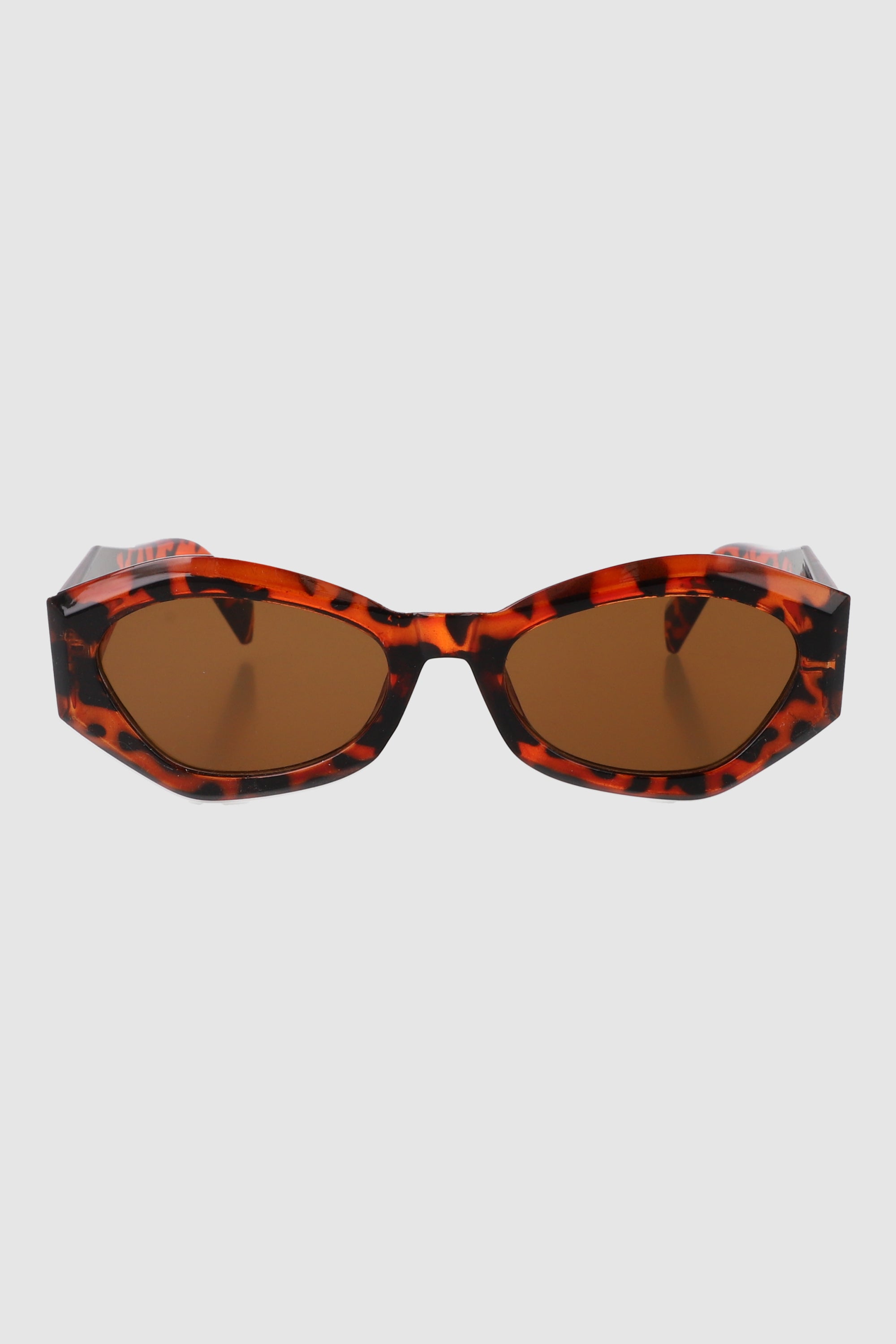 Lentes ovalados armazón alargados CAFE
