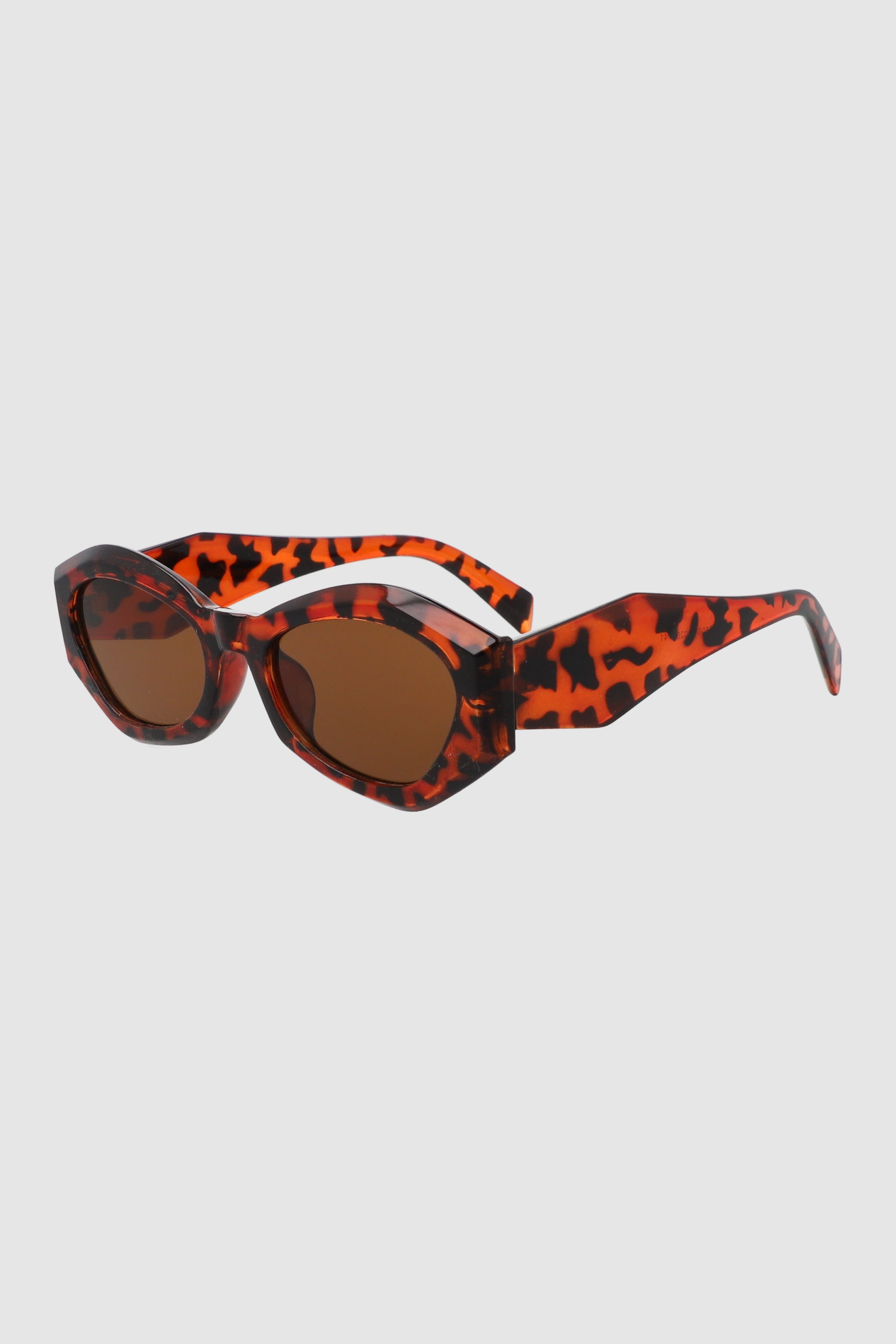 Lentes ovalados armazón alargados CAFE