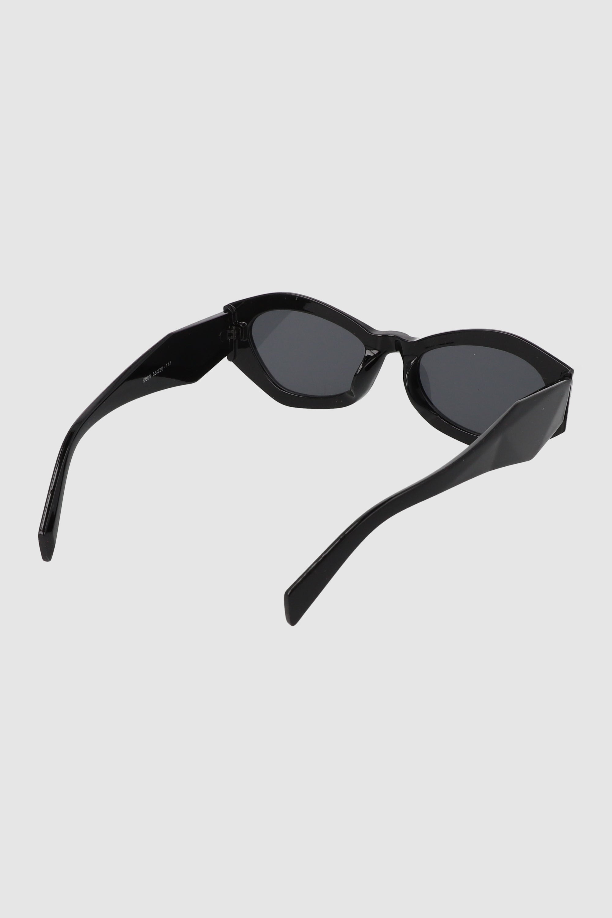 Lentes ovalados armazón alargados NEGRO