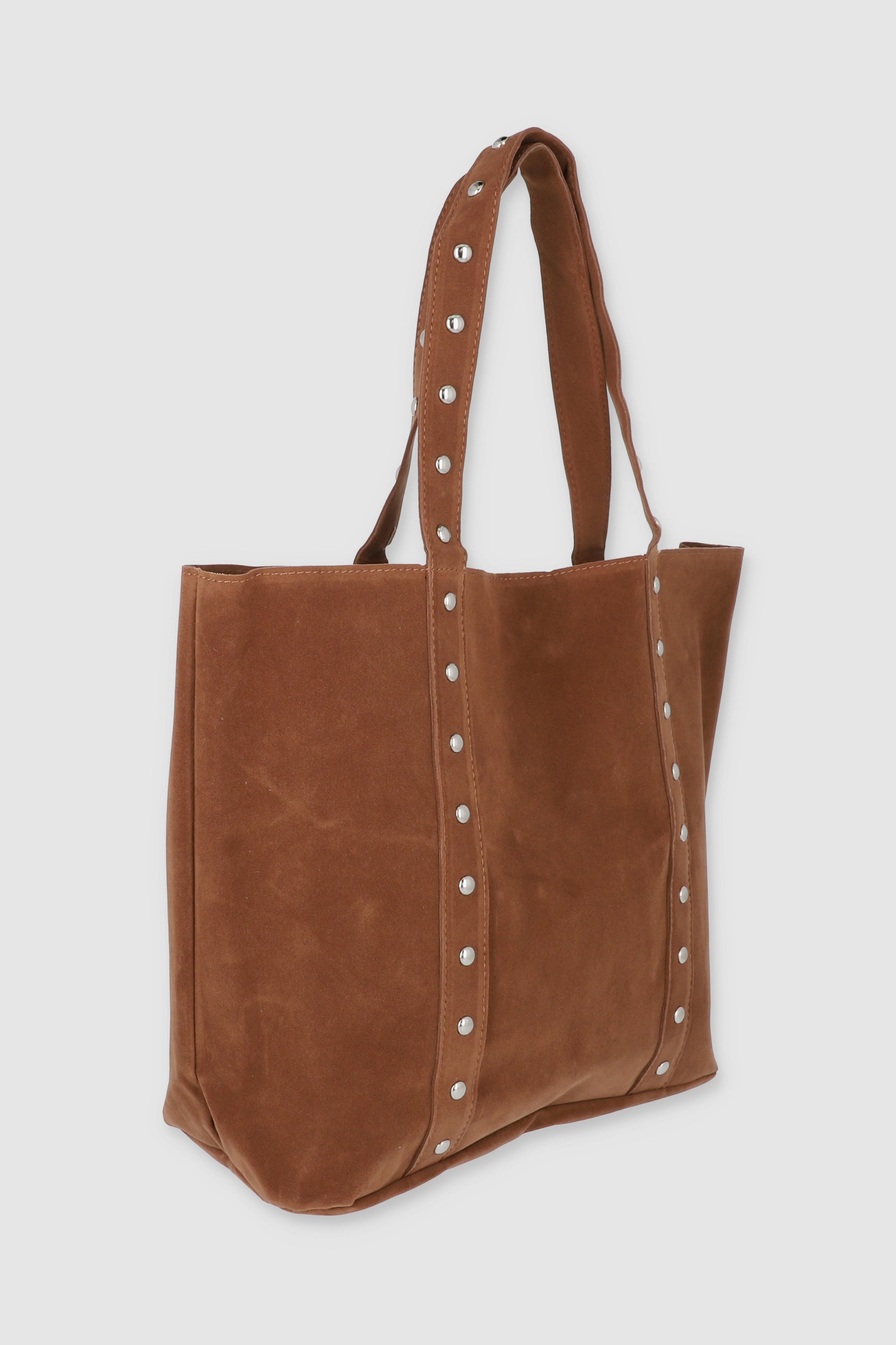 Bolsa tote gamusina studs TAUPE