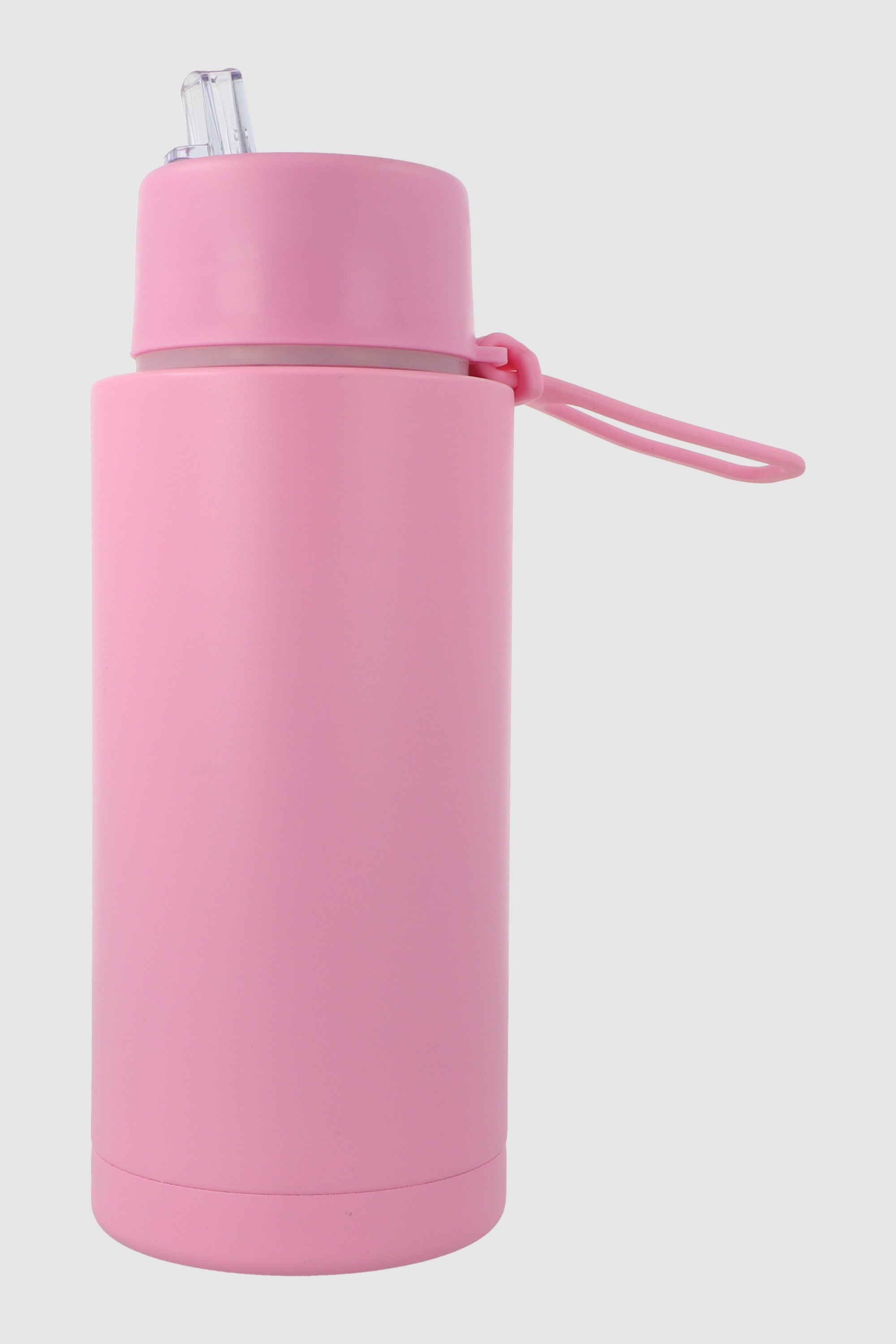 Termo acero monocolor popote 1000 ml ROSA