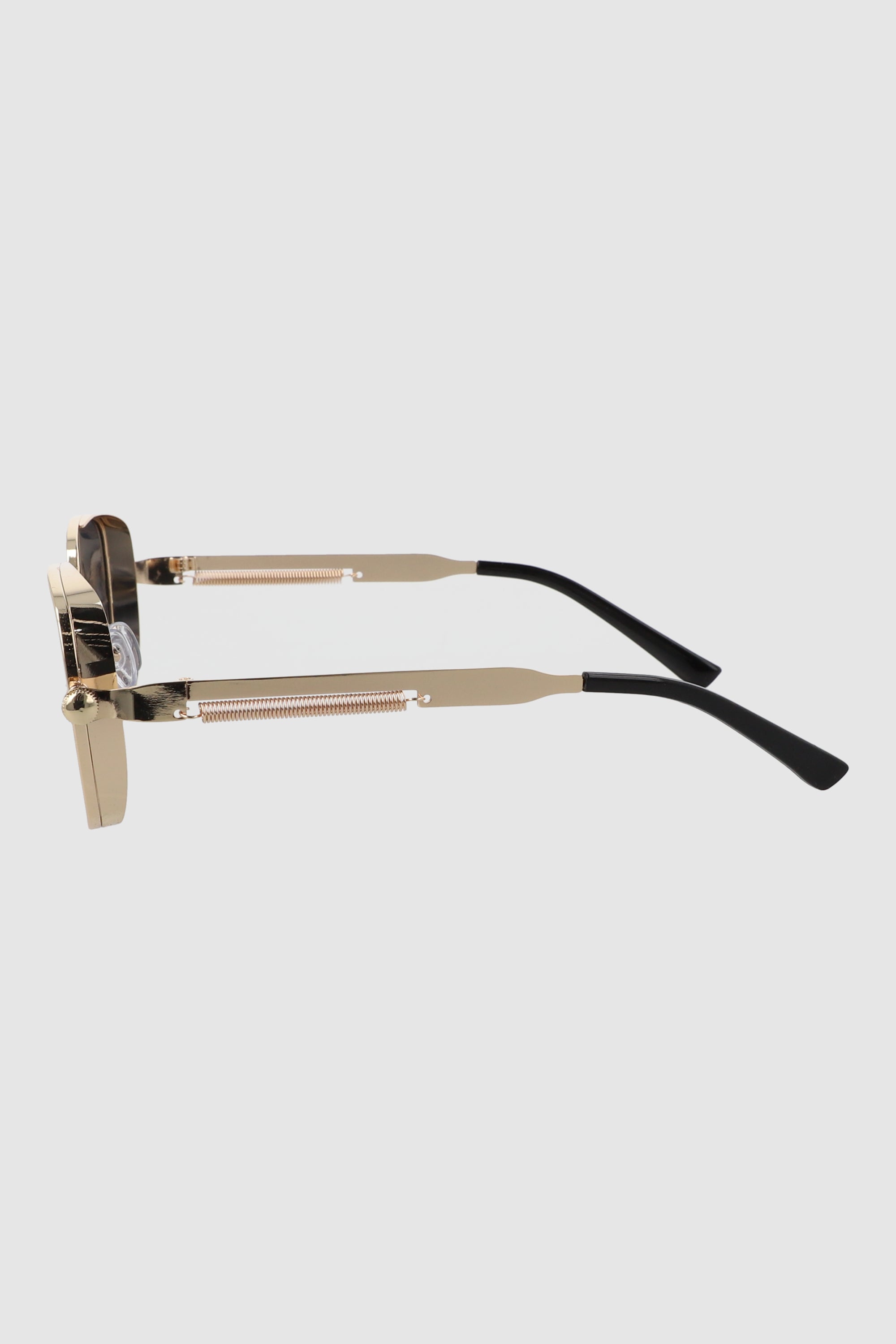 Lentes cuadrados armazón ancho metal ORO
