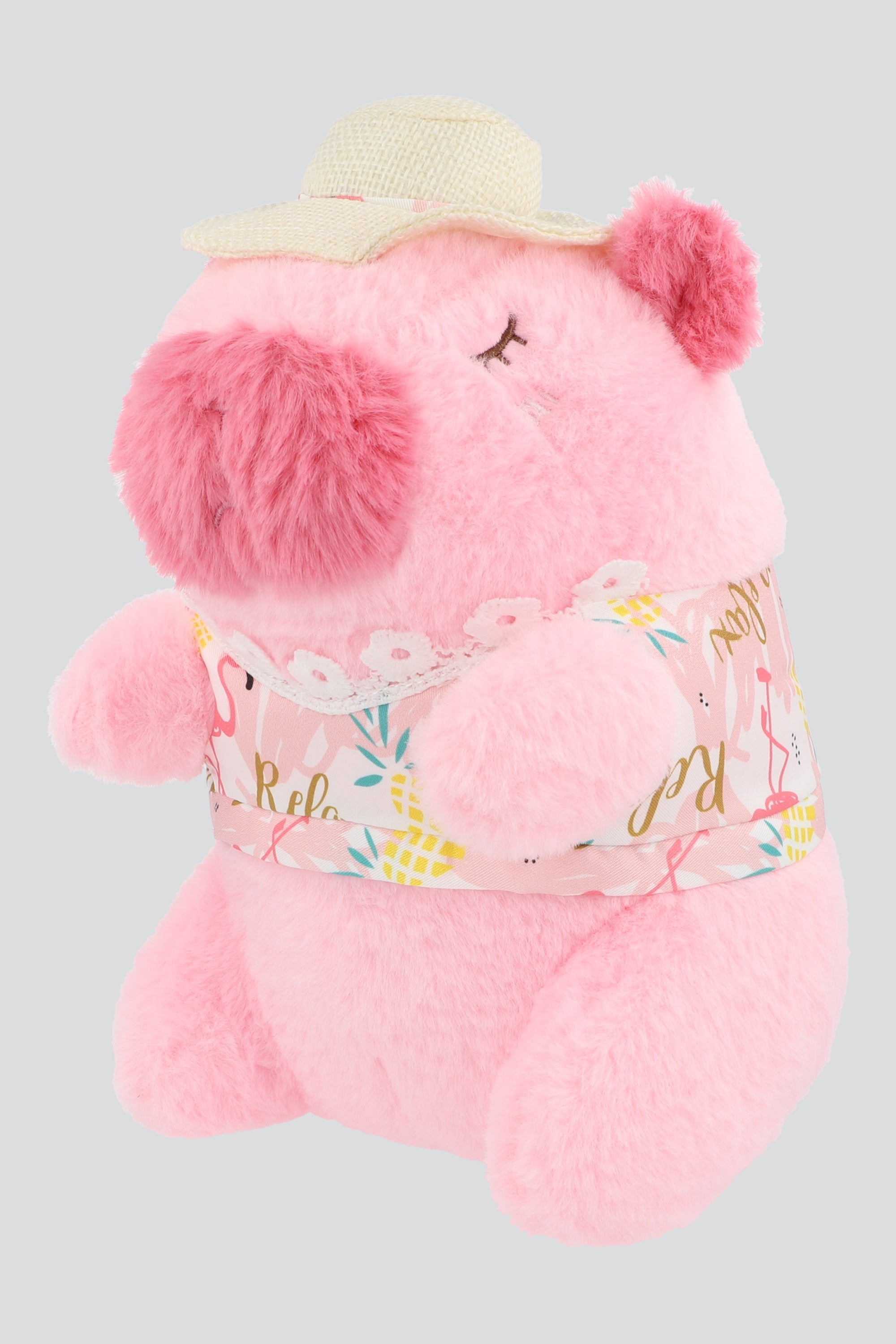 Peluche capibara vacacion ROSA