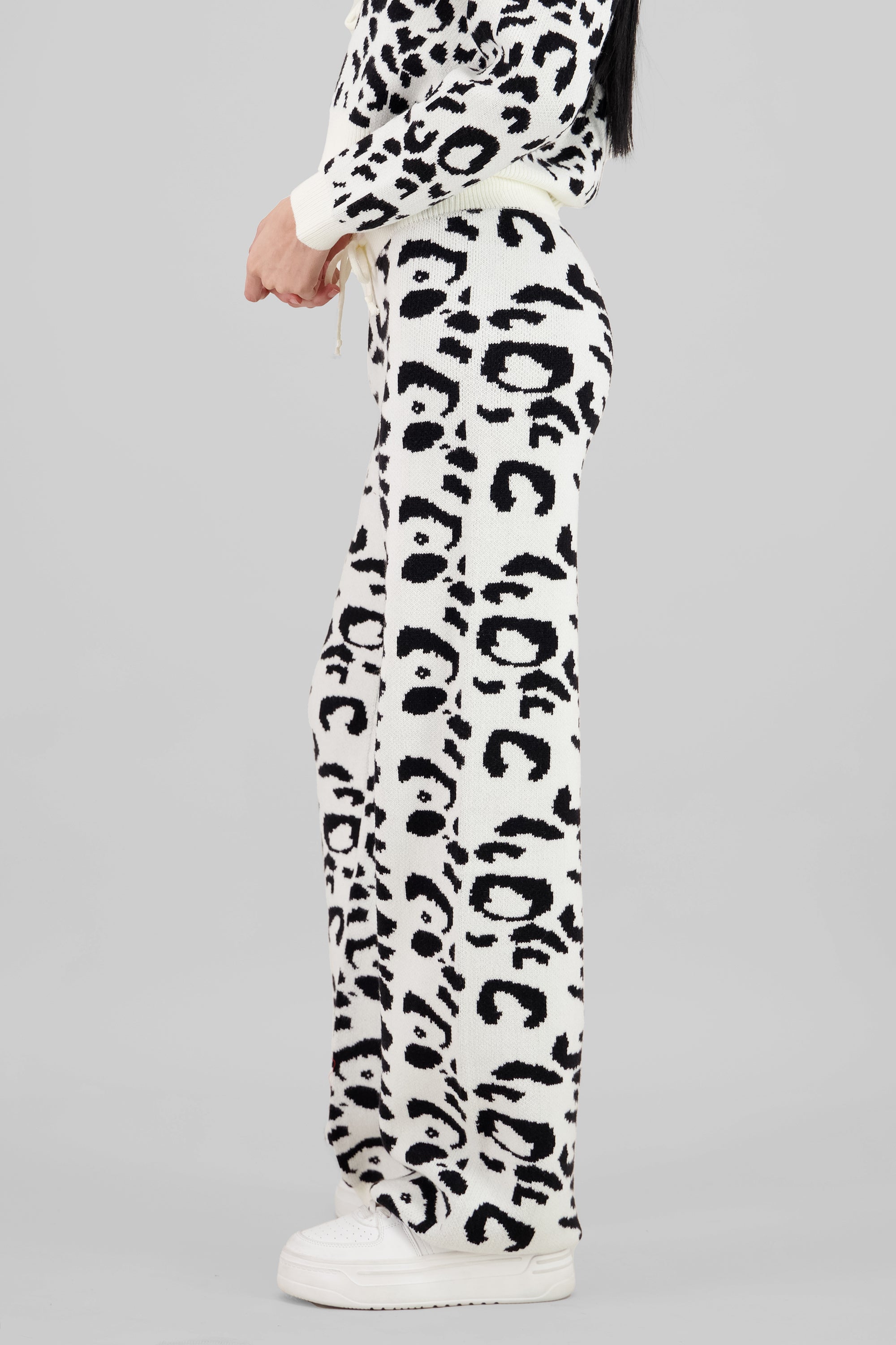 Pantalon de tejido NEGRO BLANCO