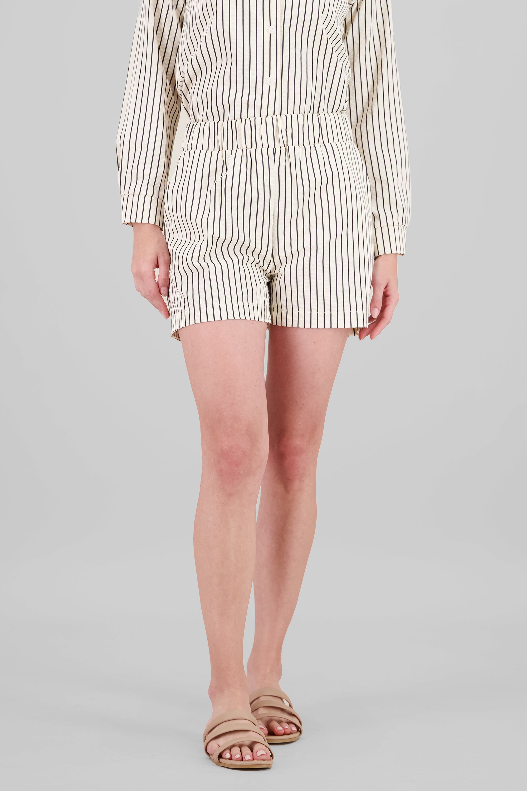 Short boxer estampado rayas textura BLANCO COMBO