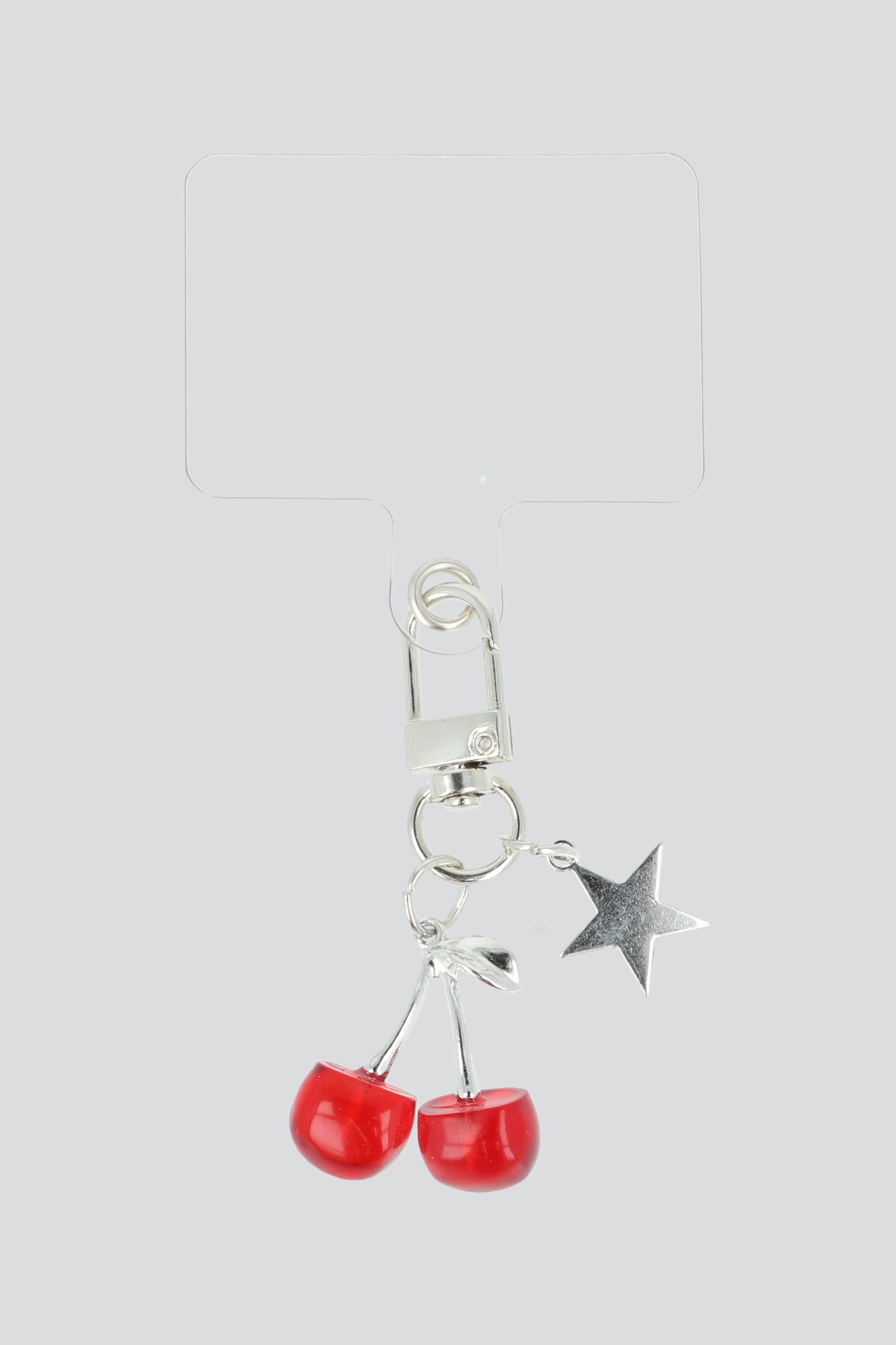 Charm para cel cerezas estrella ROJO