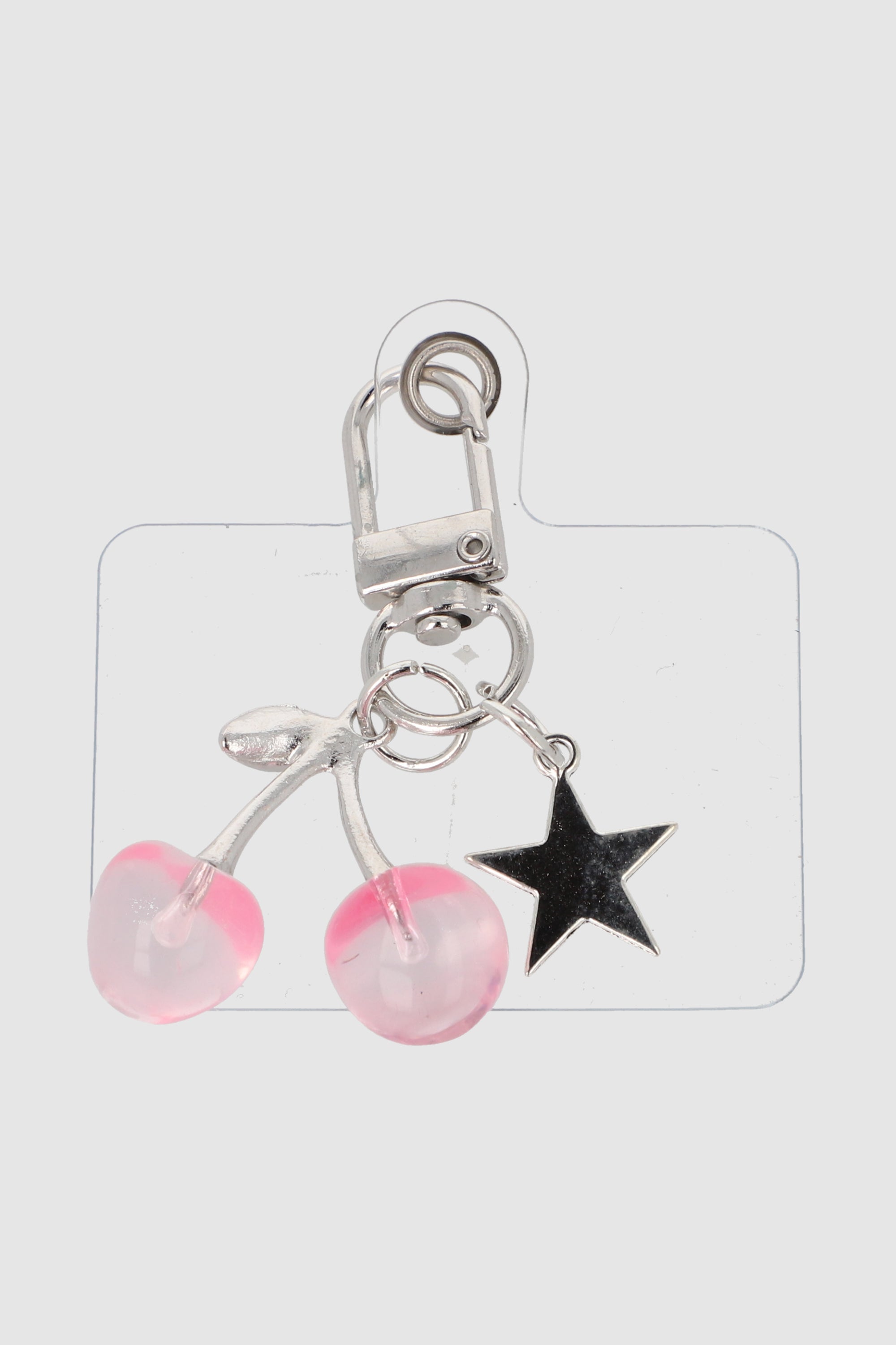Charm para cel cerezas estrella ROSA