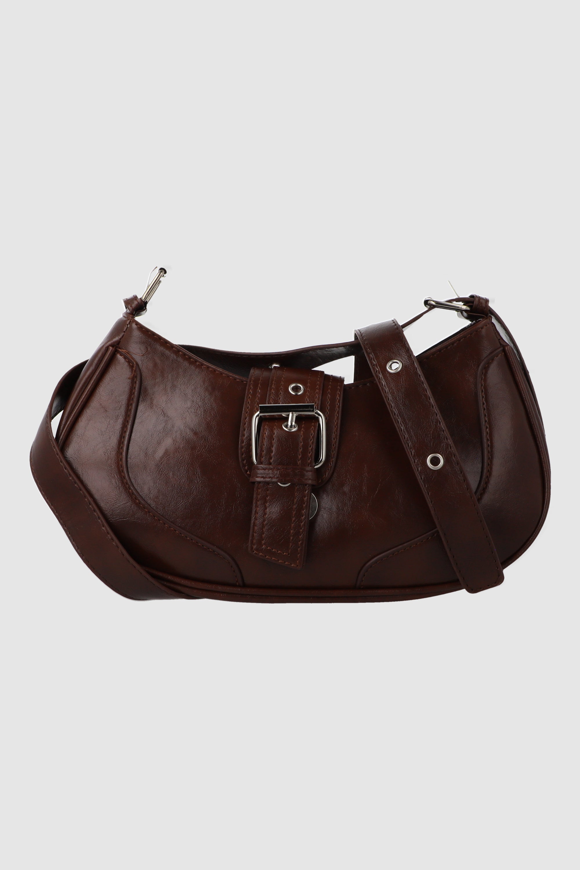 Bolsa crossbody hebilla atravesada CAFE