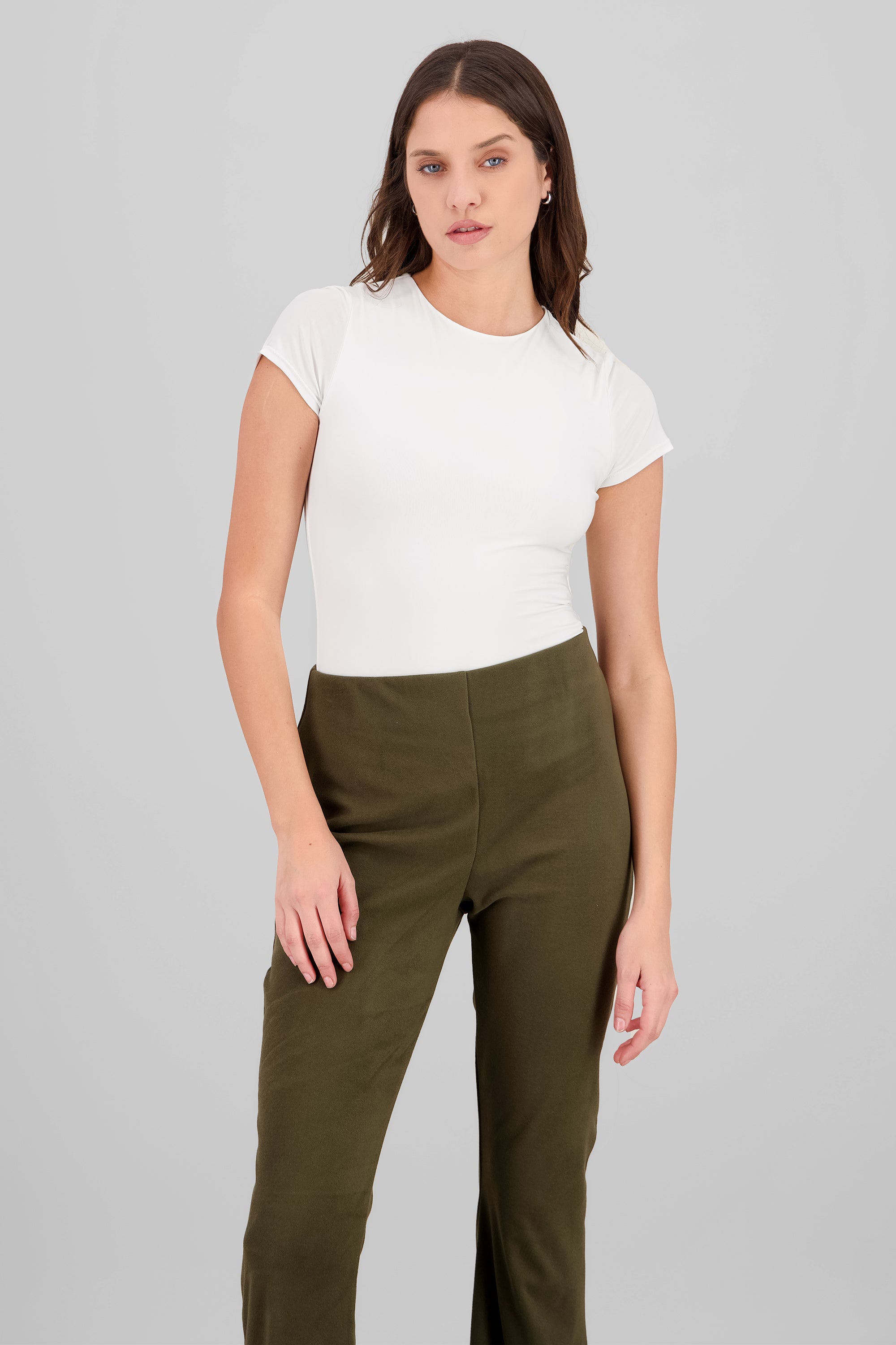 Bodysuit manga corta cuello redondo BLANCO