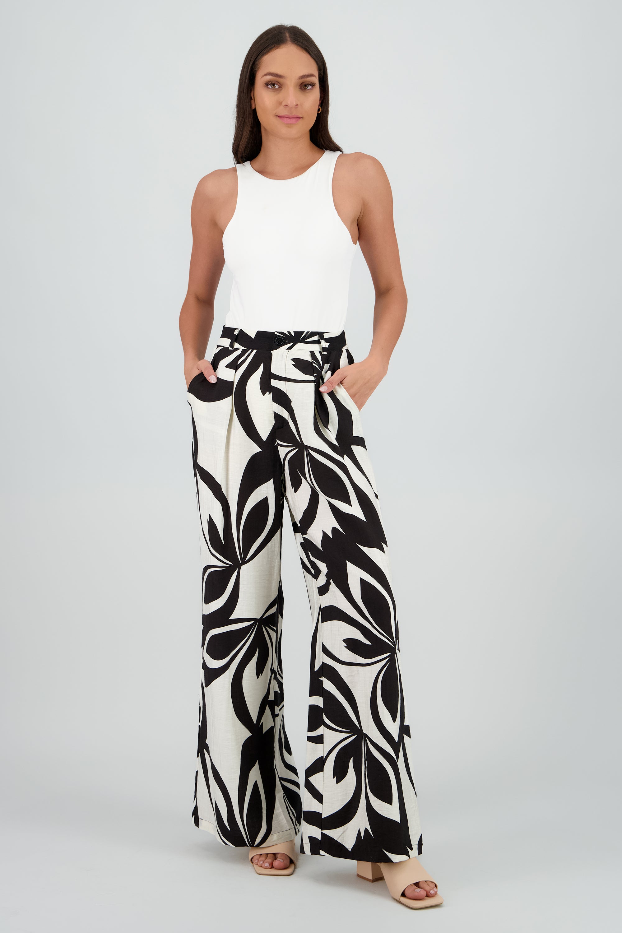 Pantalon estampado NEGRO COMBO