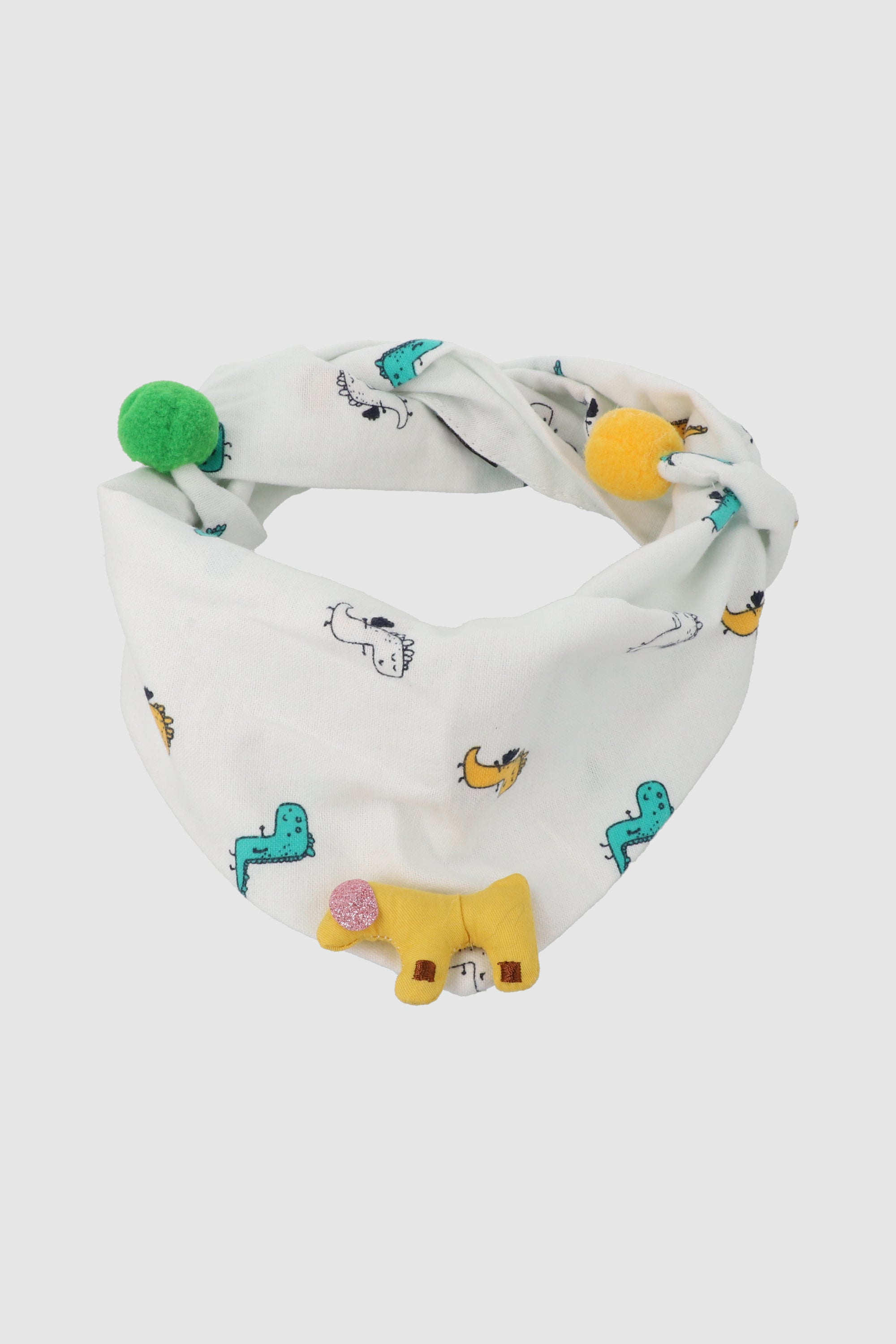 Bandana de dinosaurio BLANCO