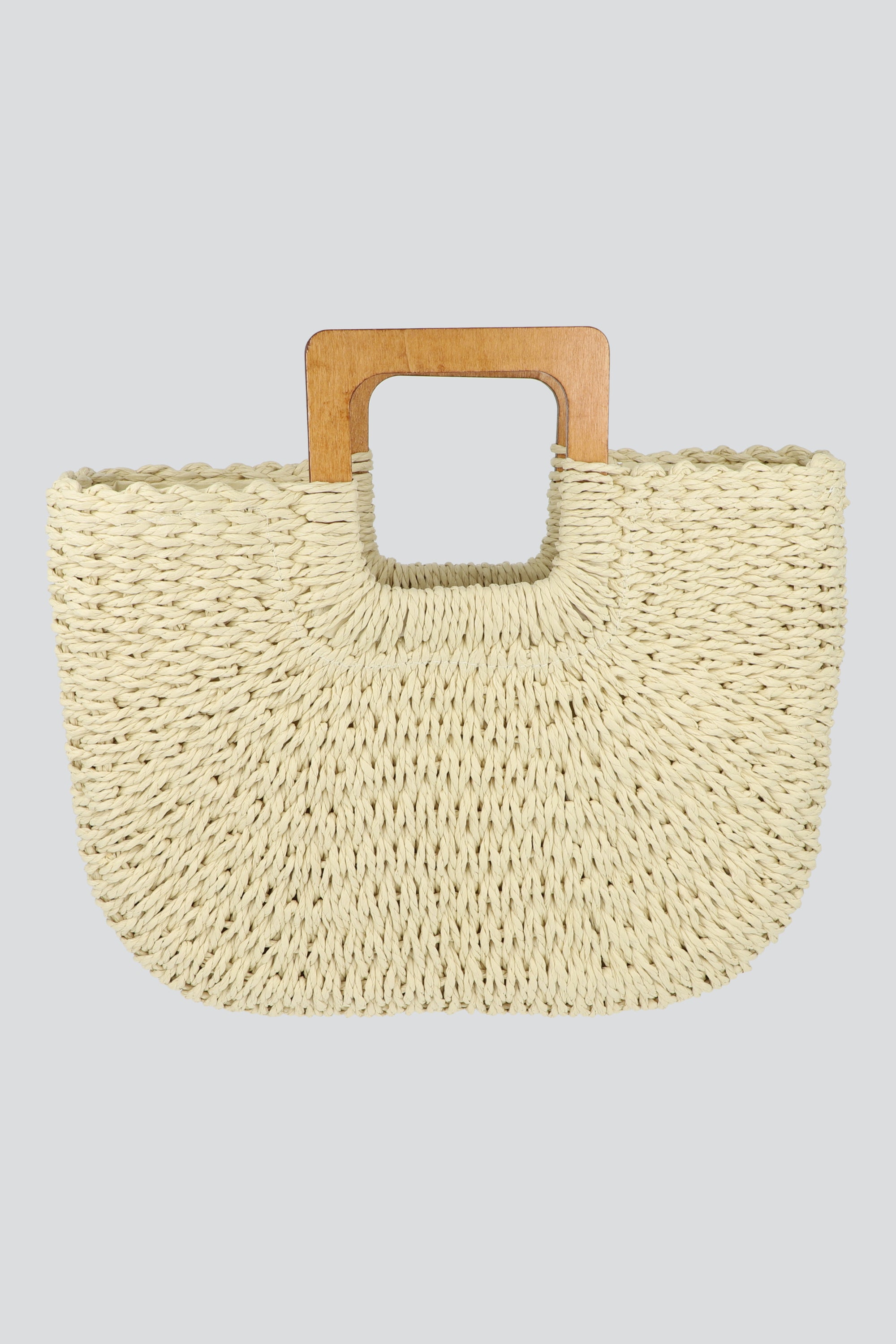 Bolsa con asas madera BEIGE
