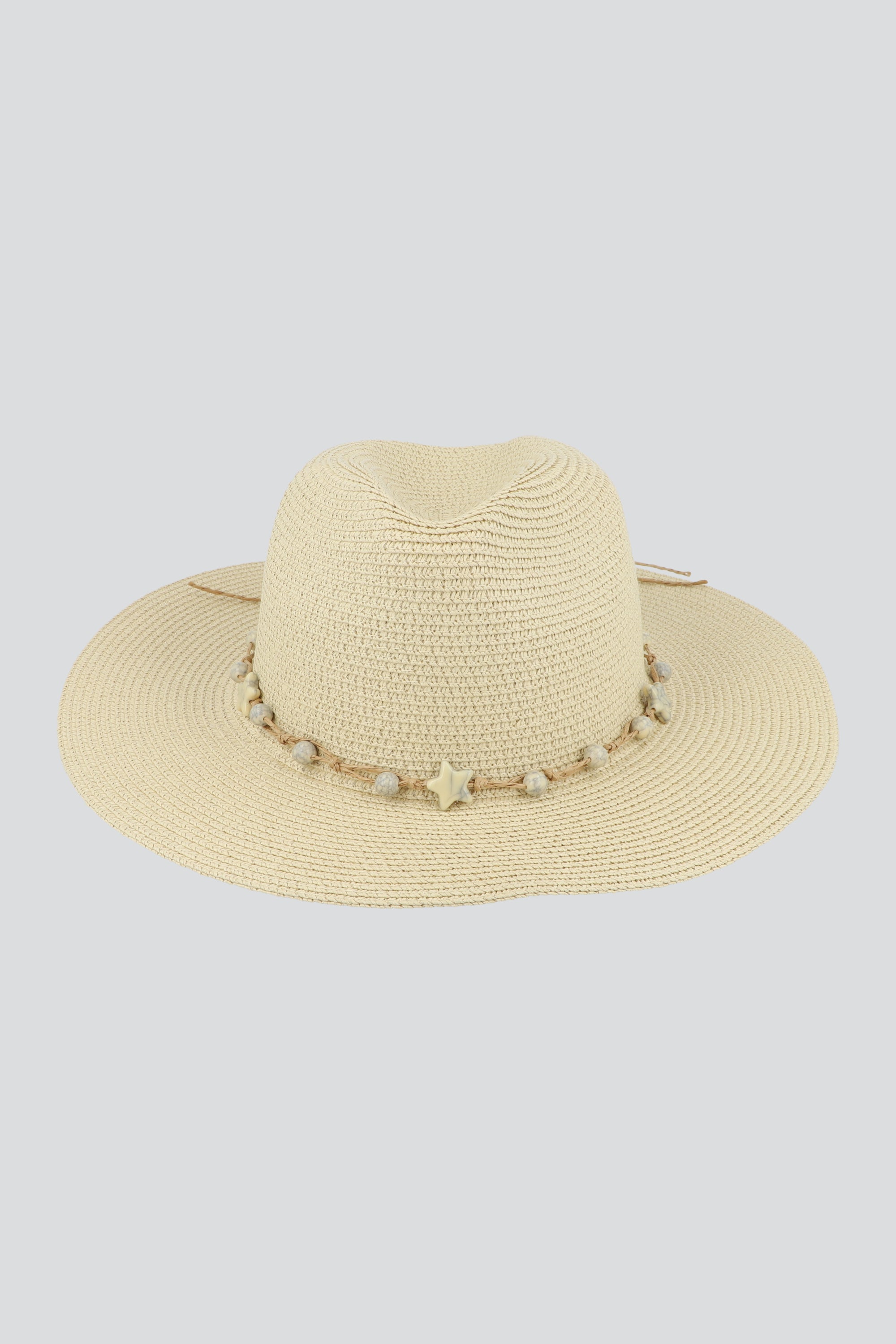 Sombrero de playa estrellas HUESO