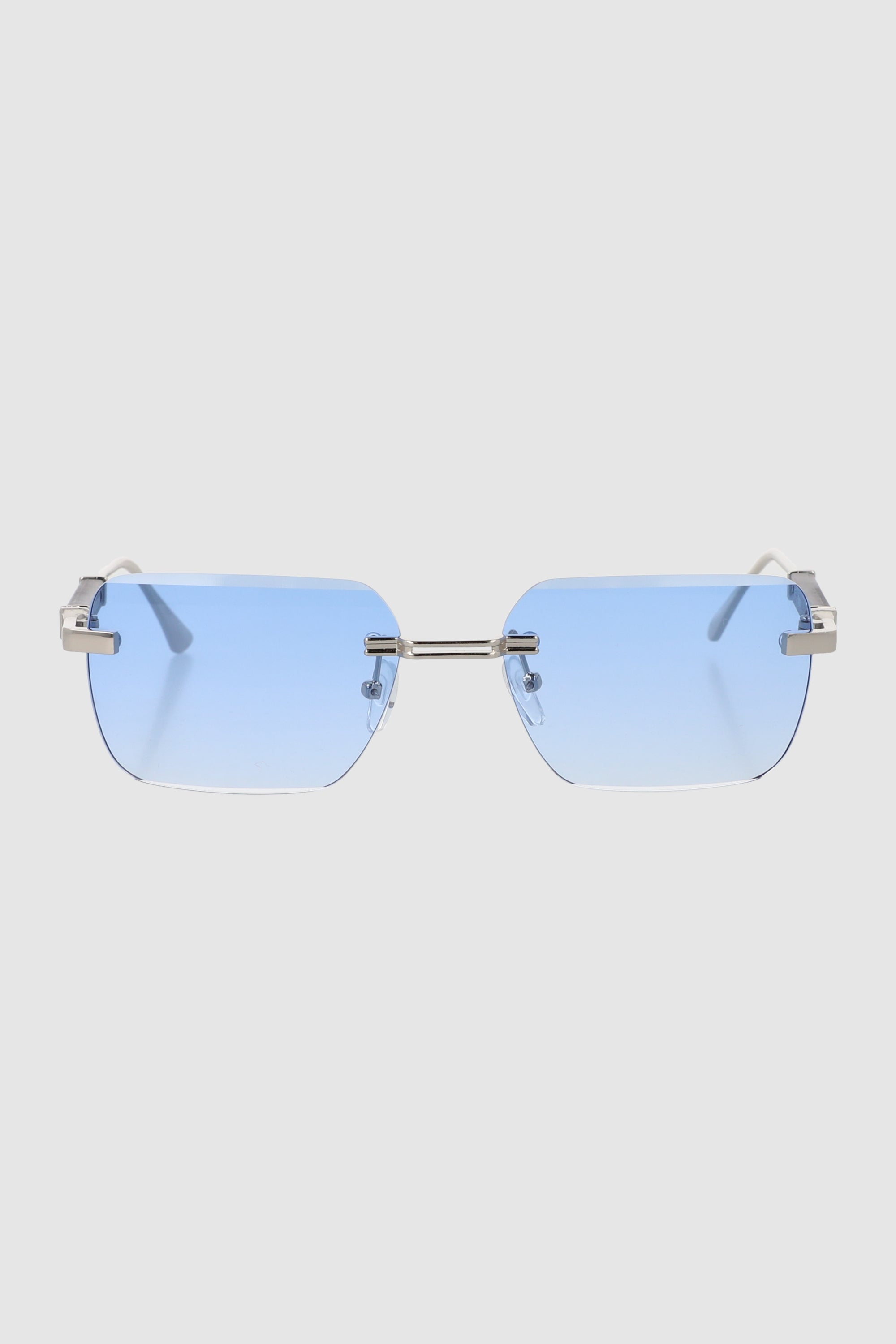 Lentes rectangulo rimless metal PLATA