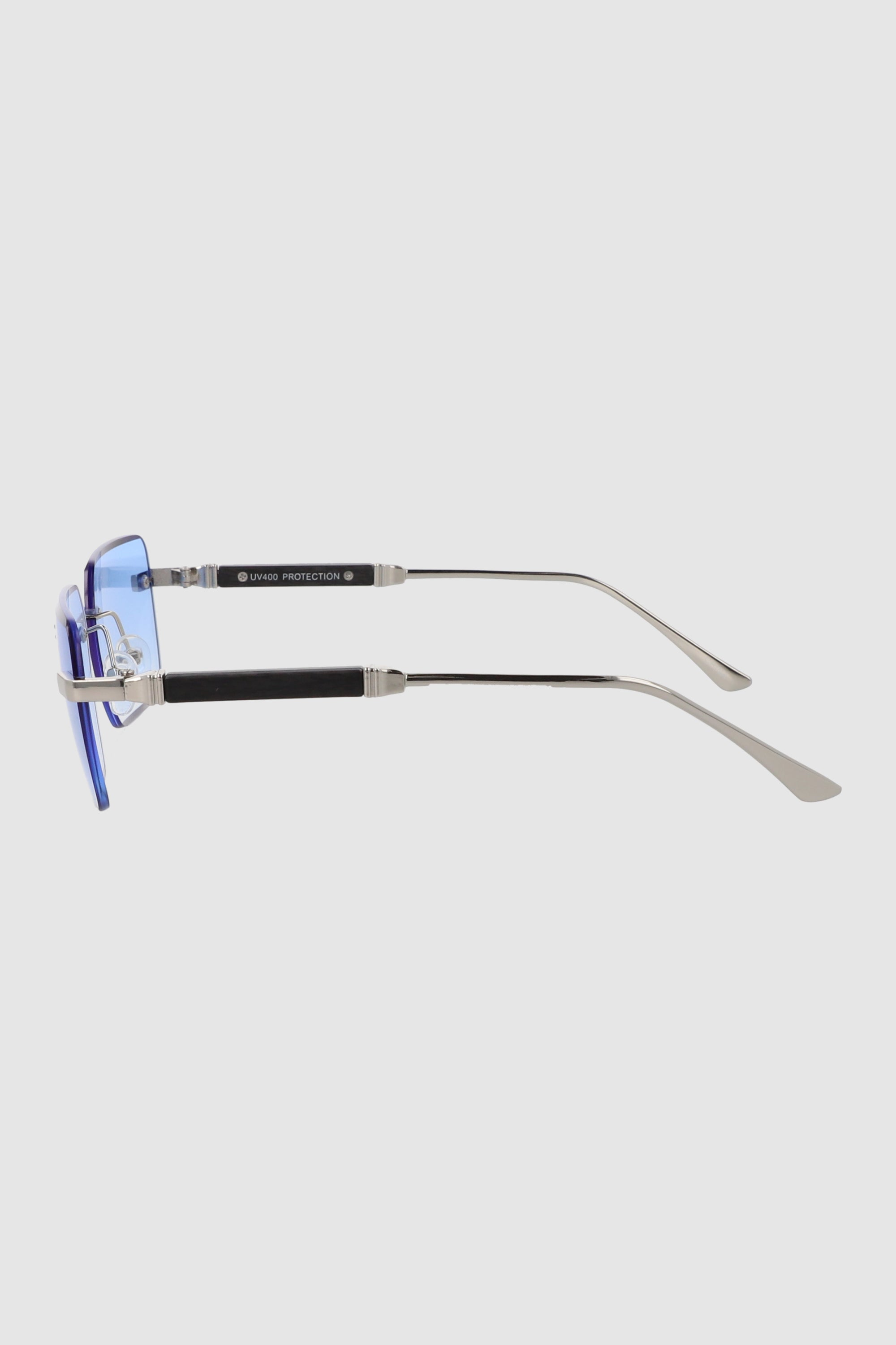Lentes rectangulo rimless metal PLATA