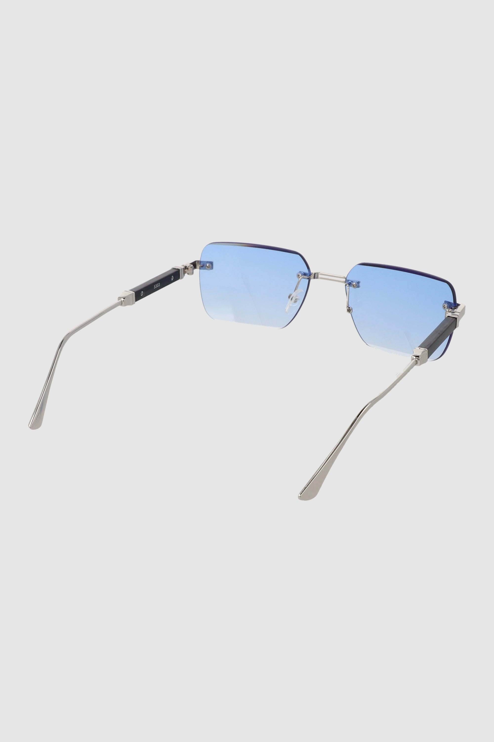 Lentes rectangulo rimless metal PLATA