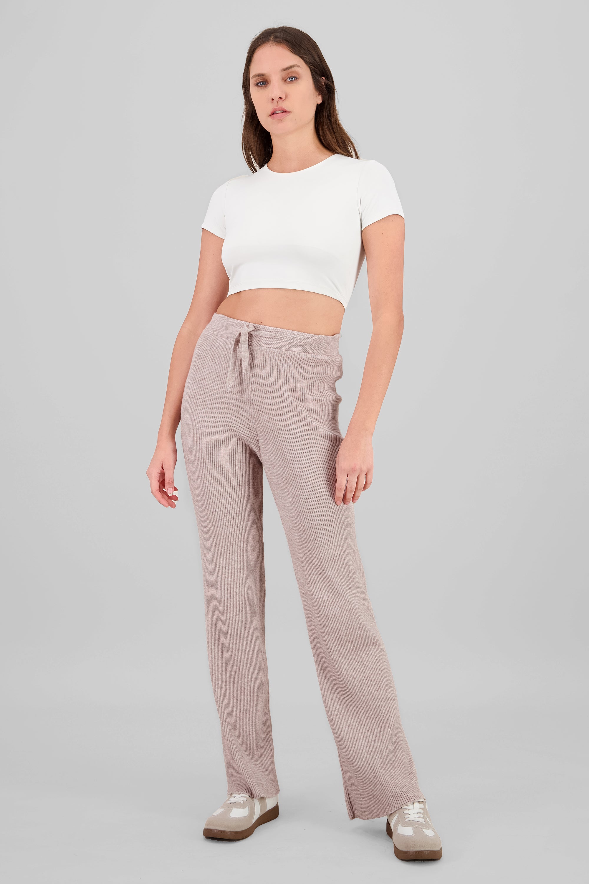 Pantalon tejido suave BEIGE