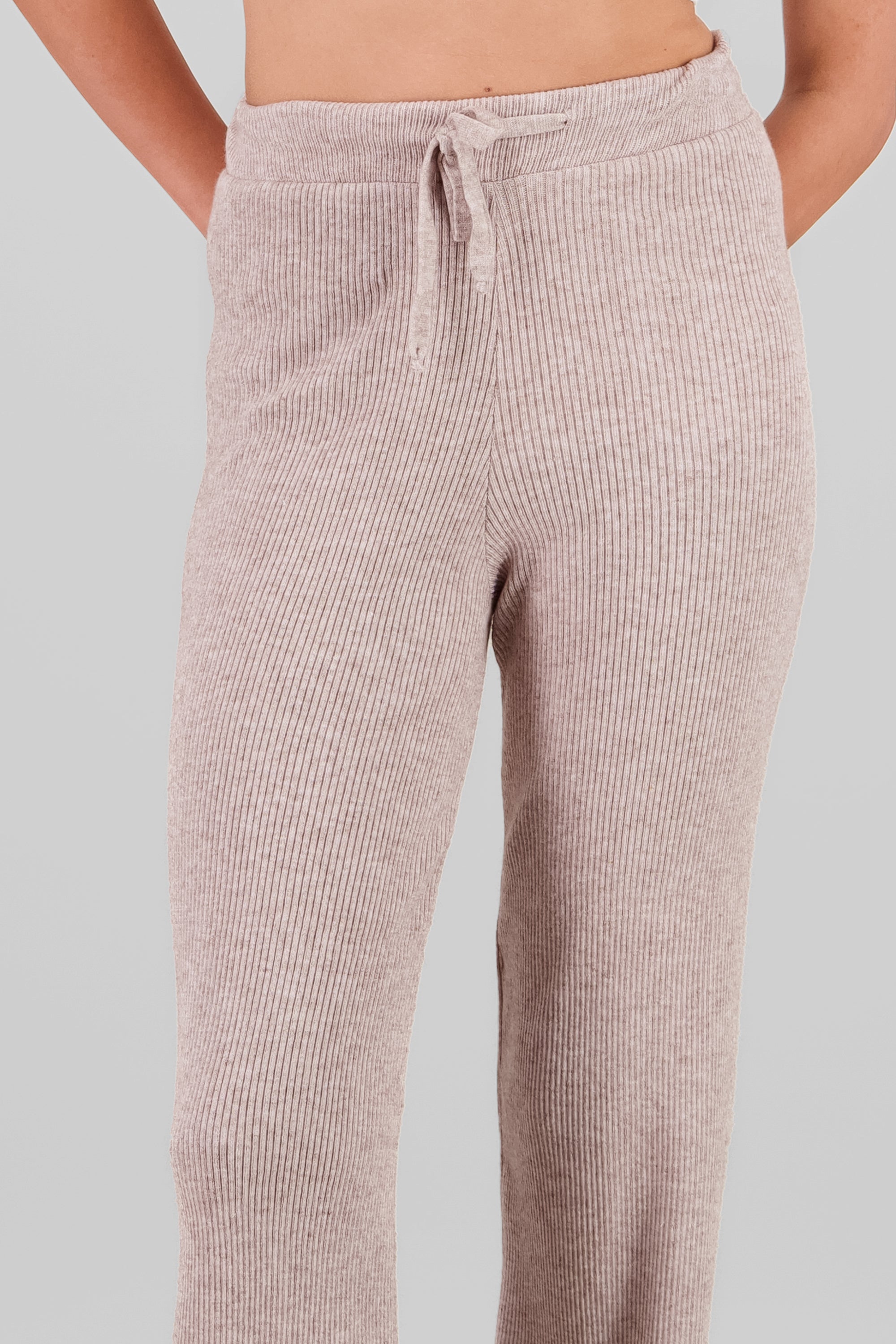Pantalon tejido suave BEIGE