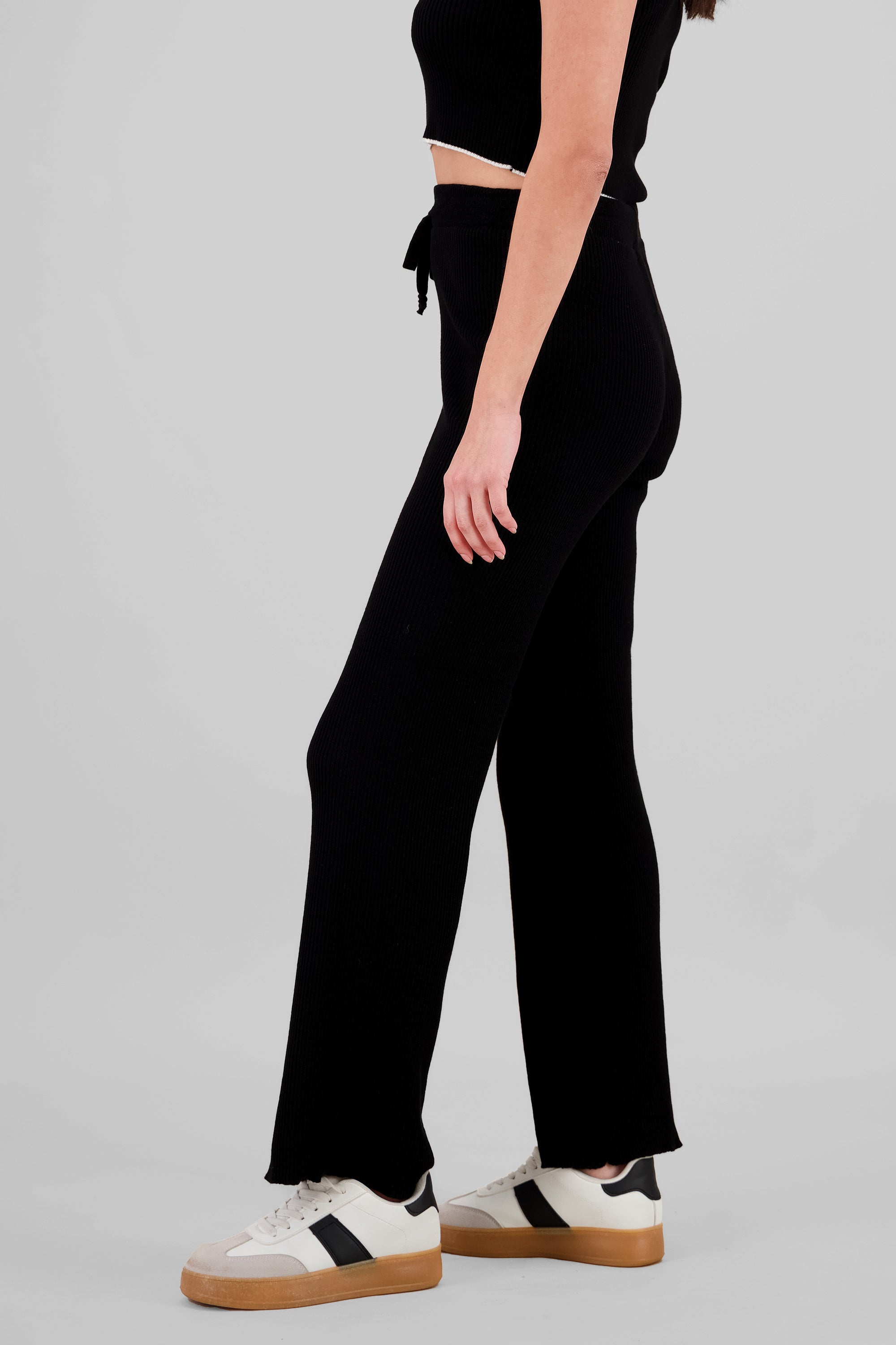 Pantalon tejido suave NEGRO