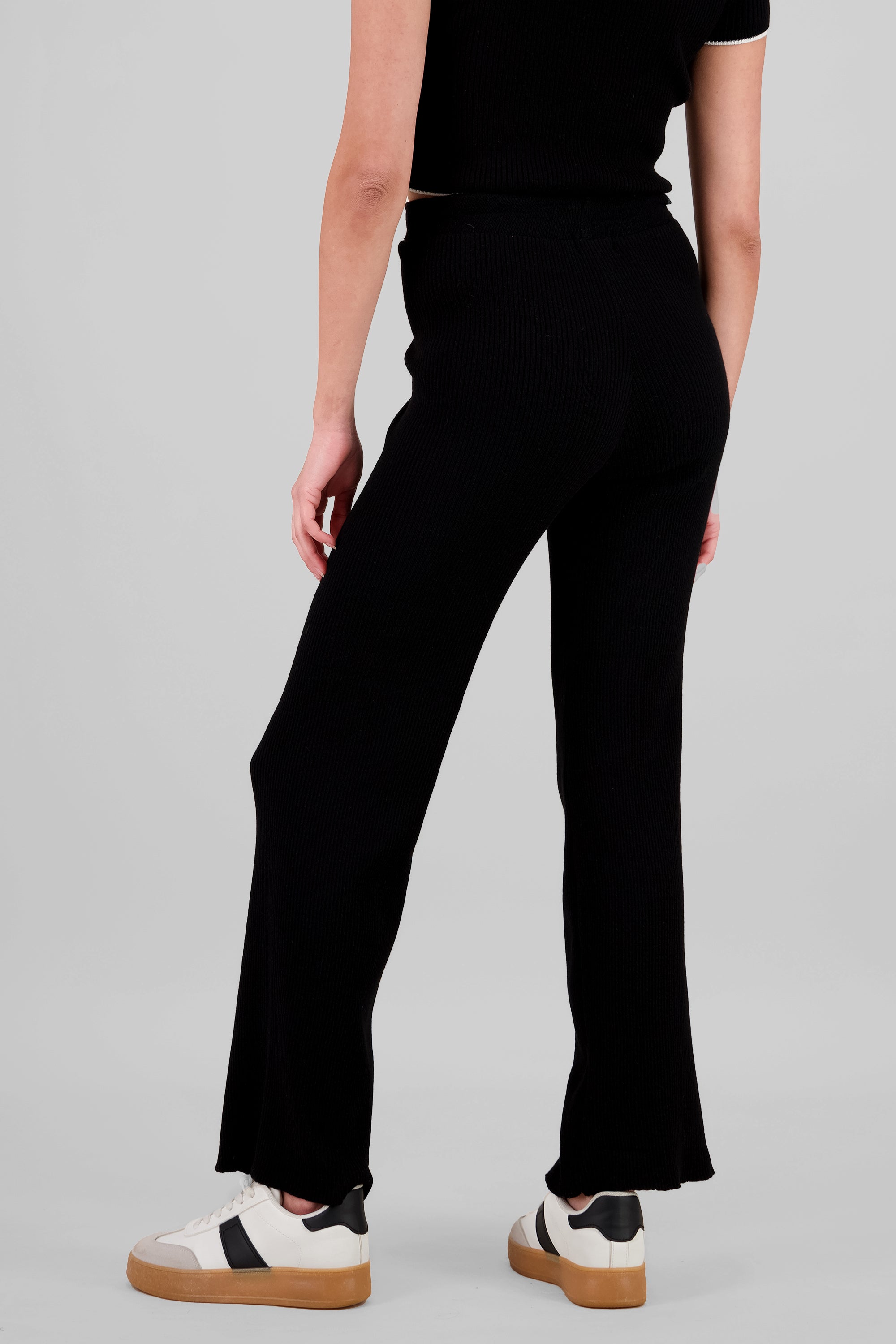 Pantalon tejido suave NEGRO
