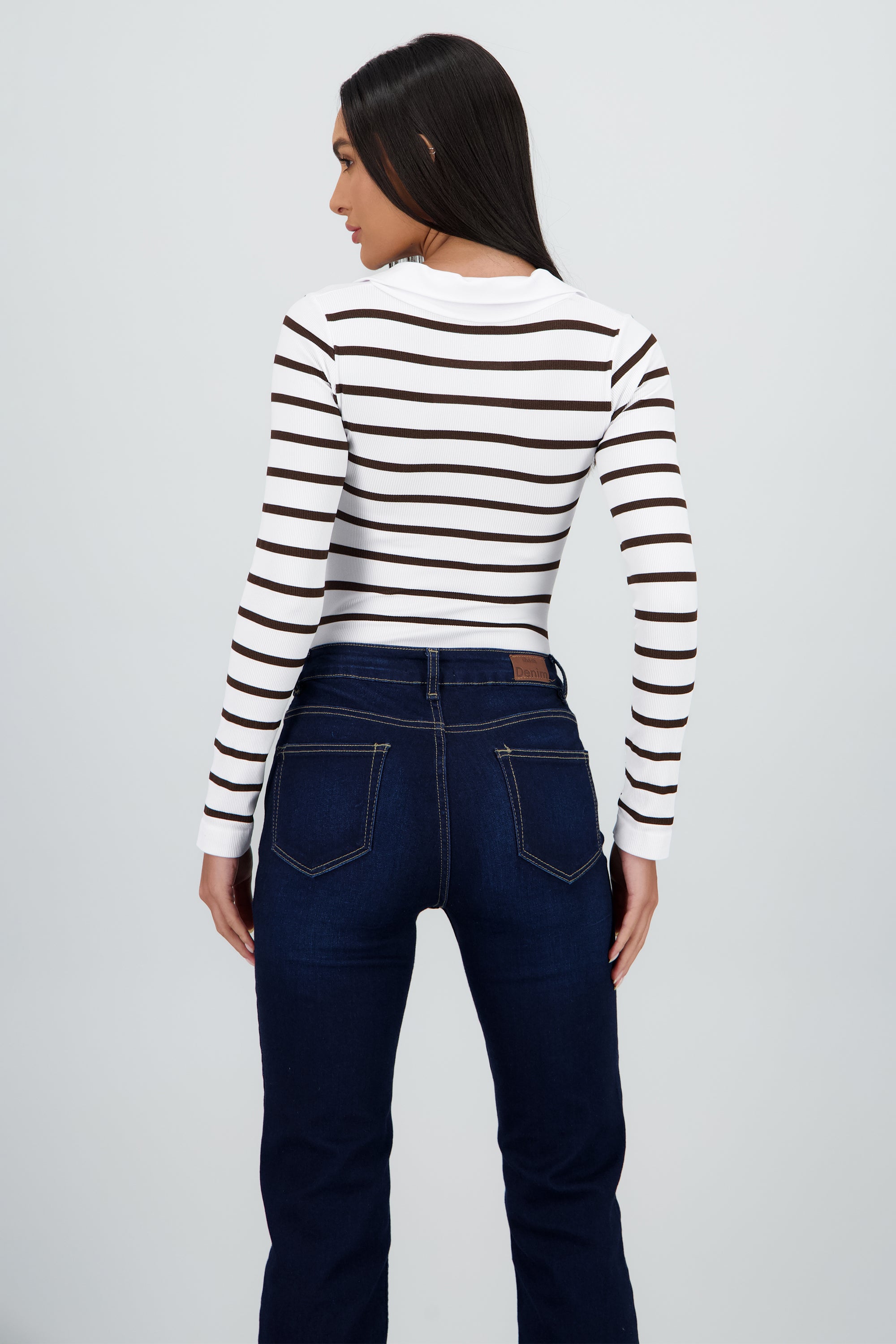 Bosyduit manga larga cuello tipo polo seamless CAFE COMBO