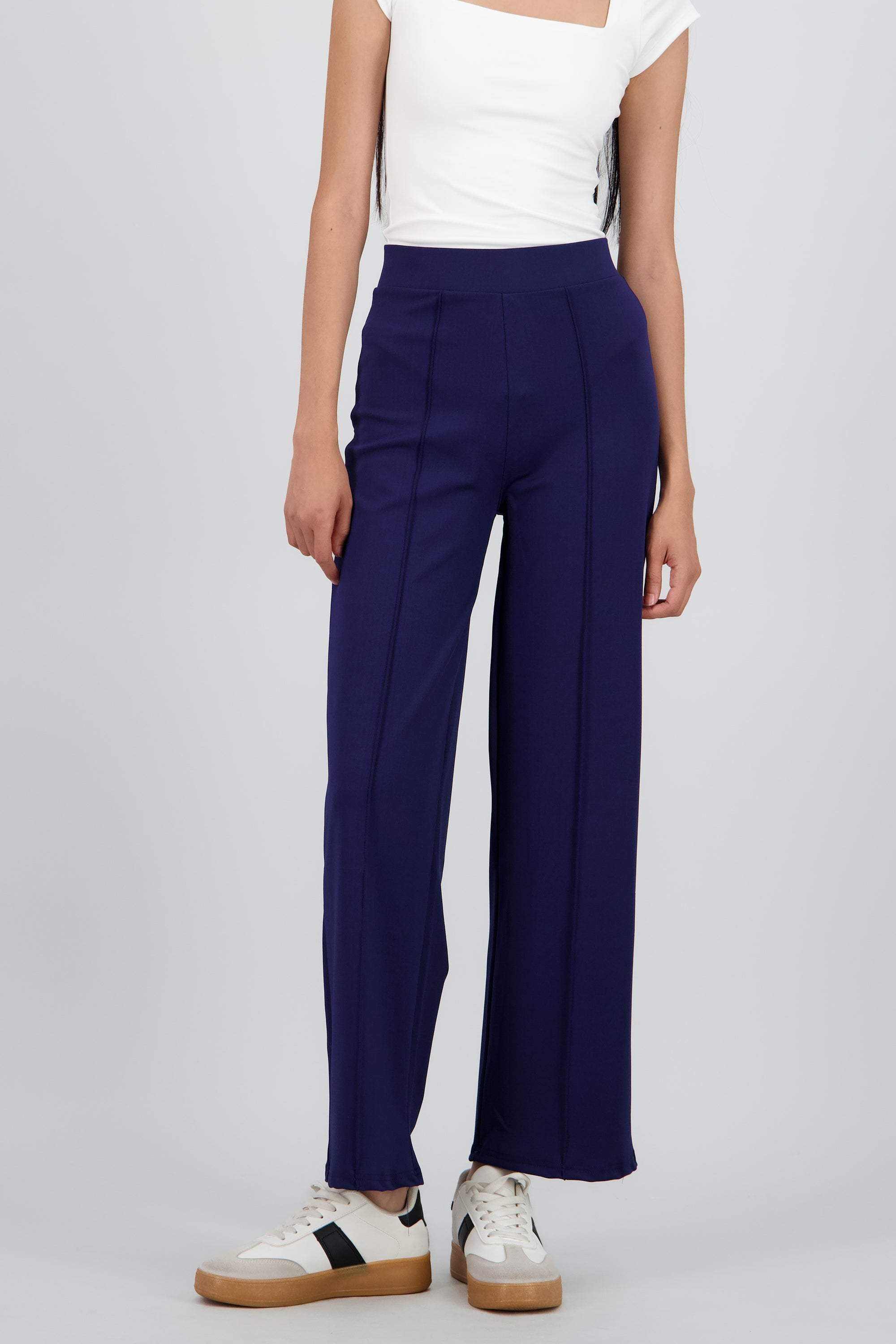 Pantalon recto costuras MARINO