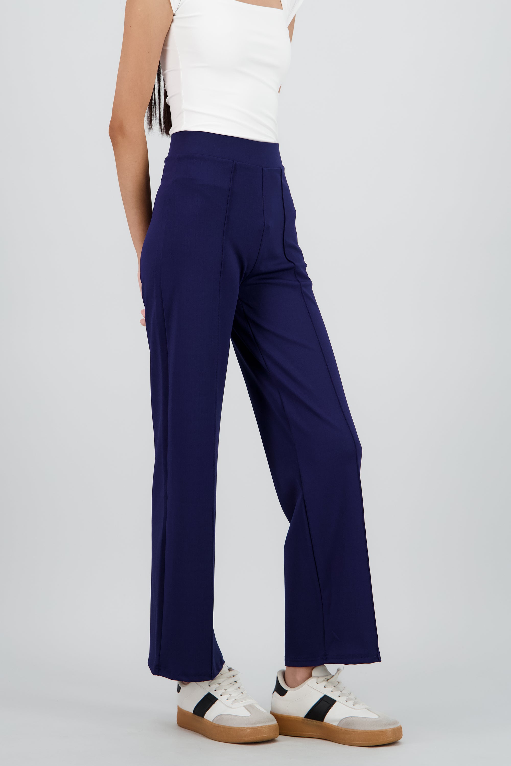 Pantalon recto costuras MARINO