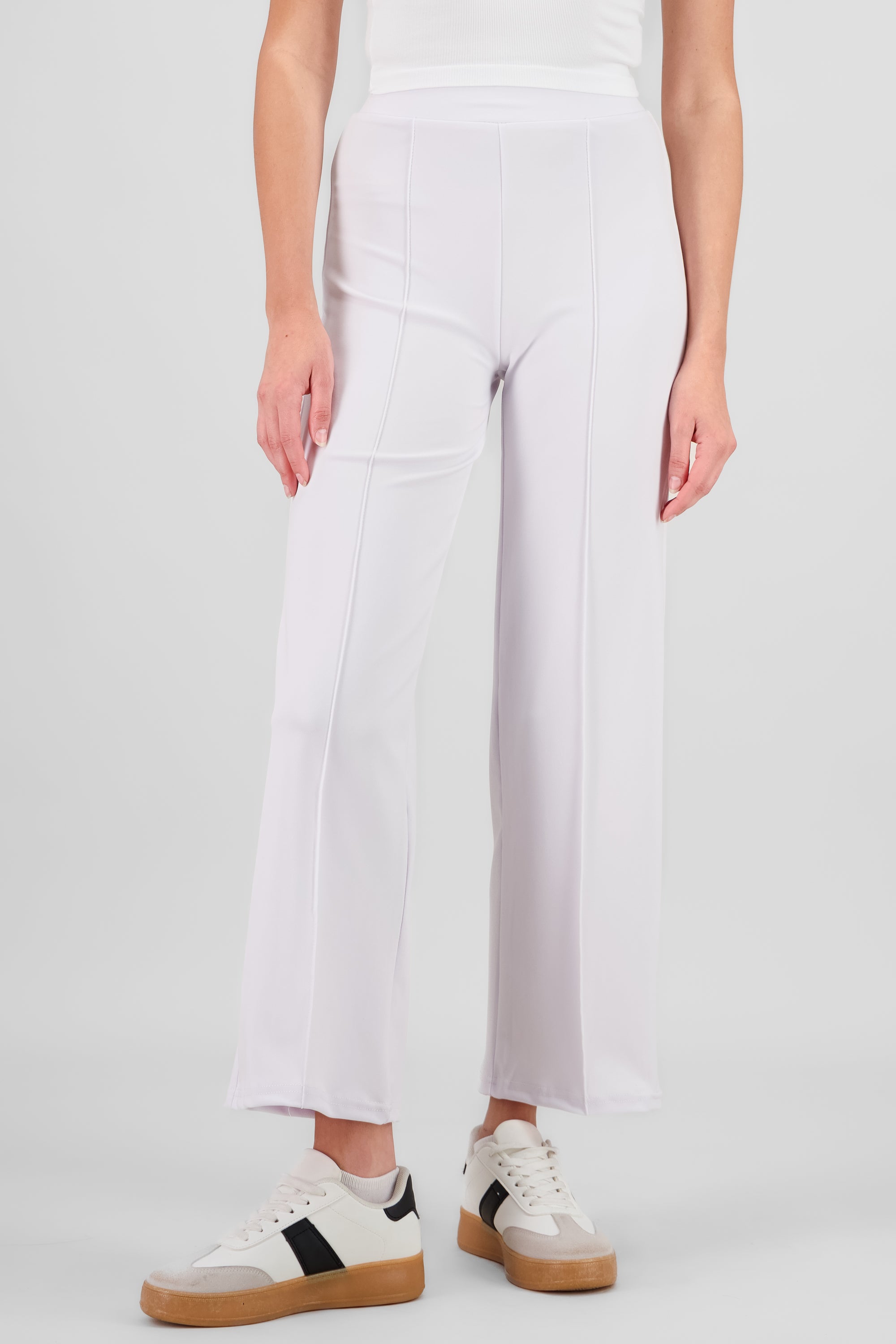 Pantalon recto costuras BLANCO