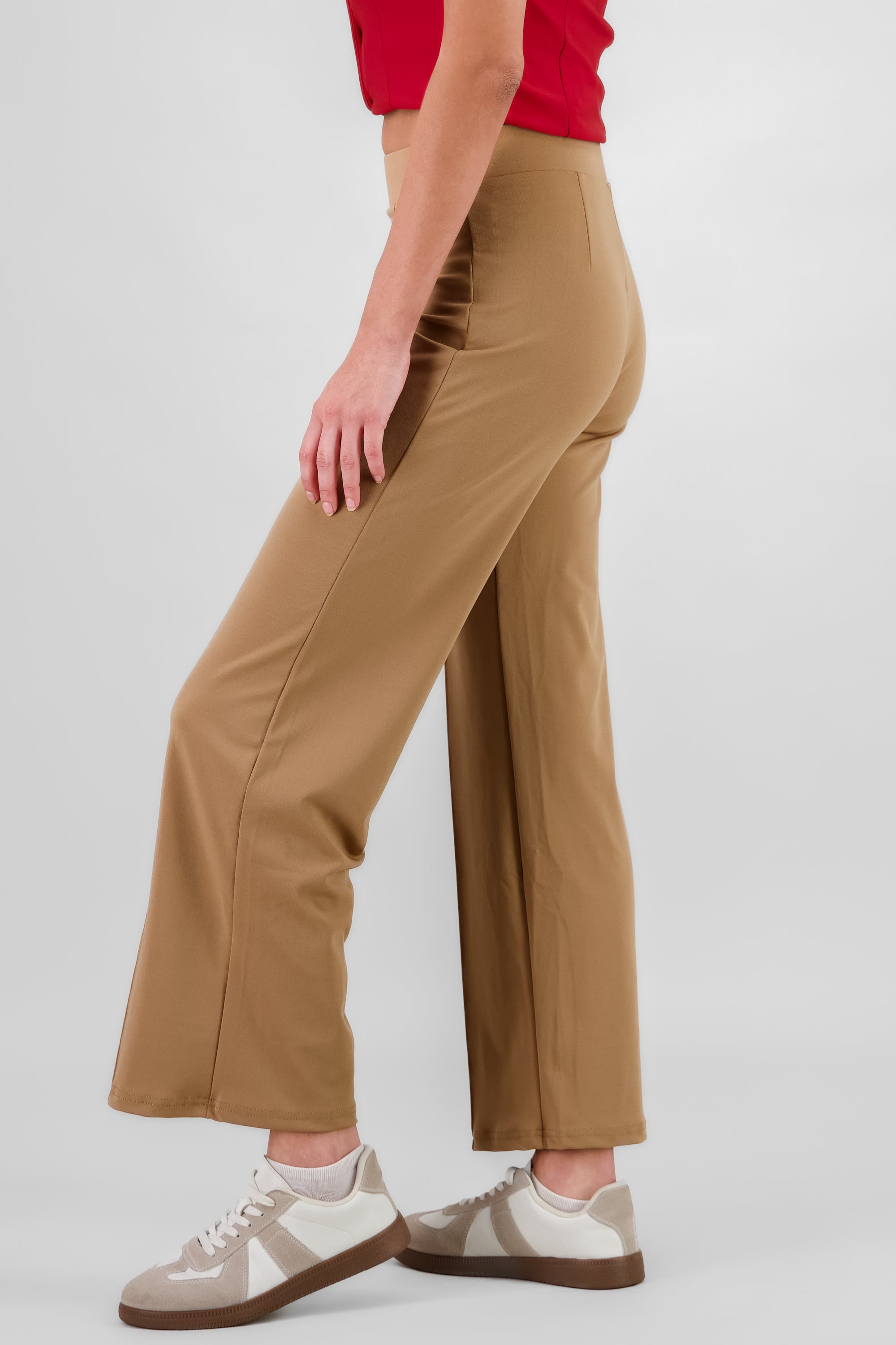 Pantalon recto costuras CAMELLO