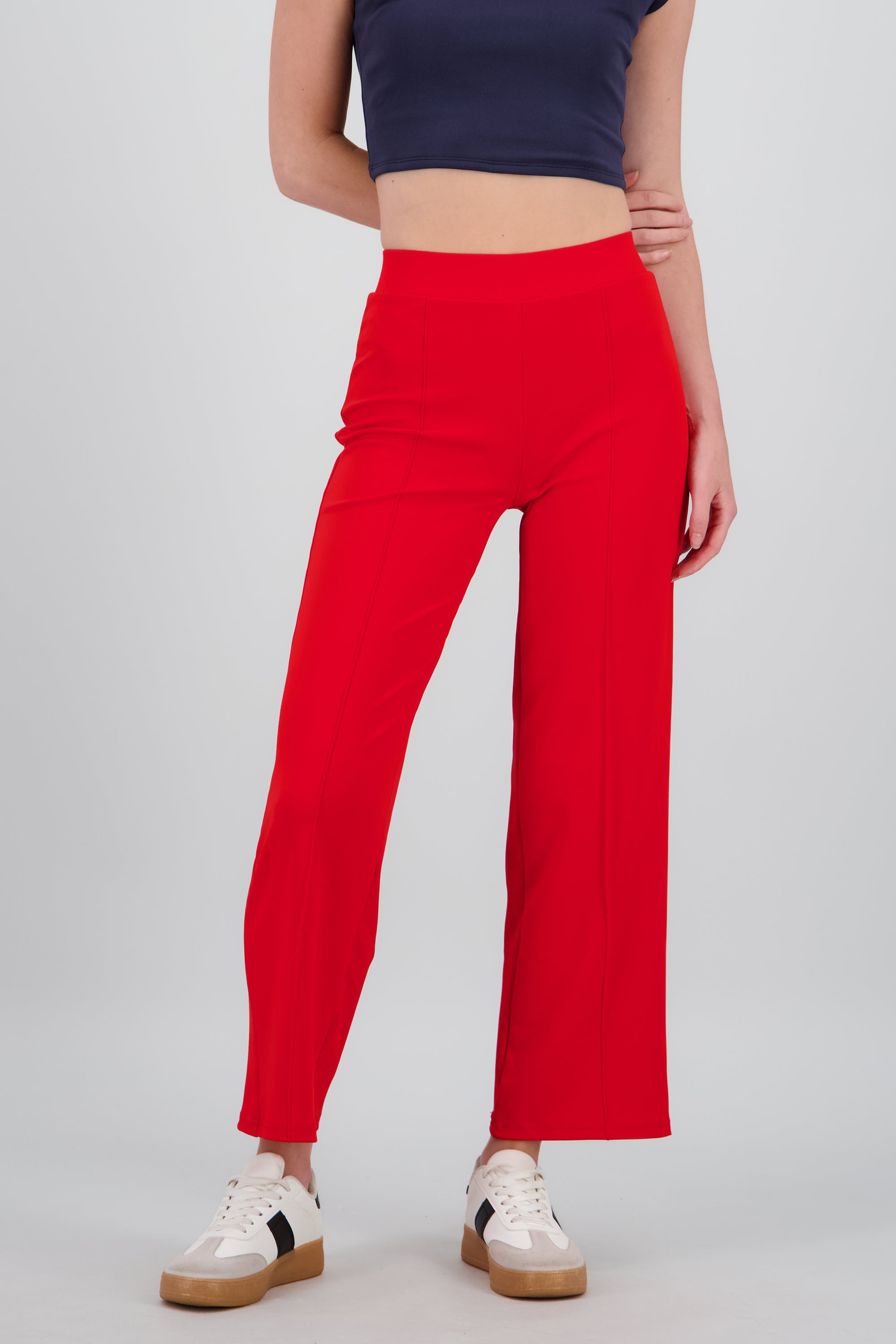 Pantalon recto costuras ROJO