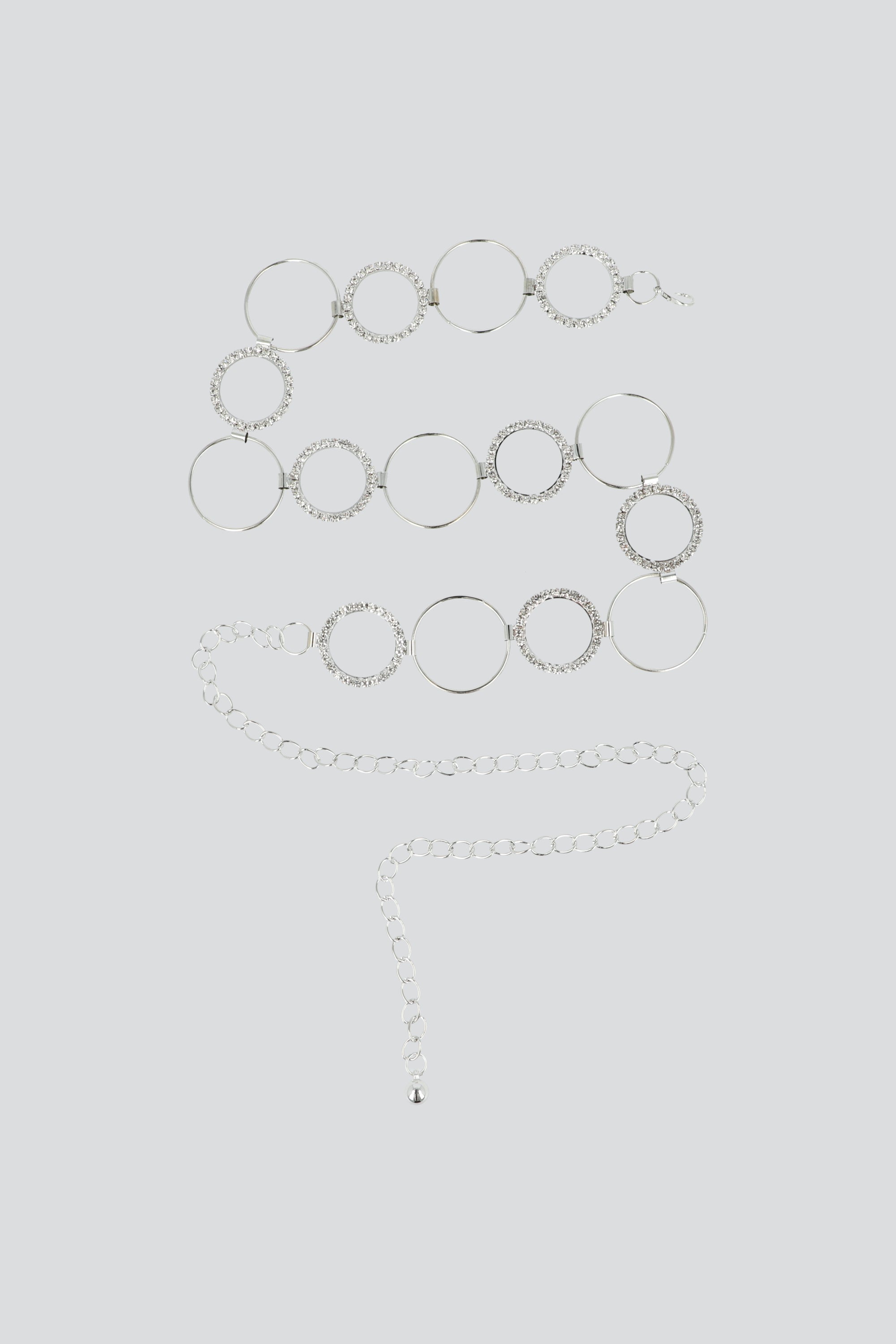 Cinturon cadena aros PLATA