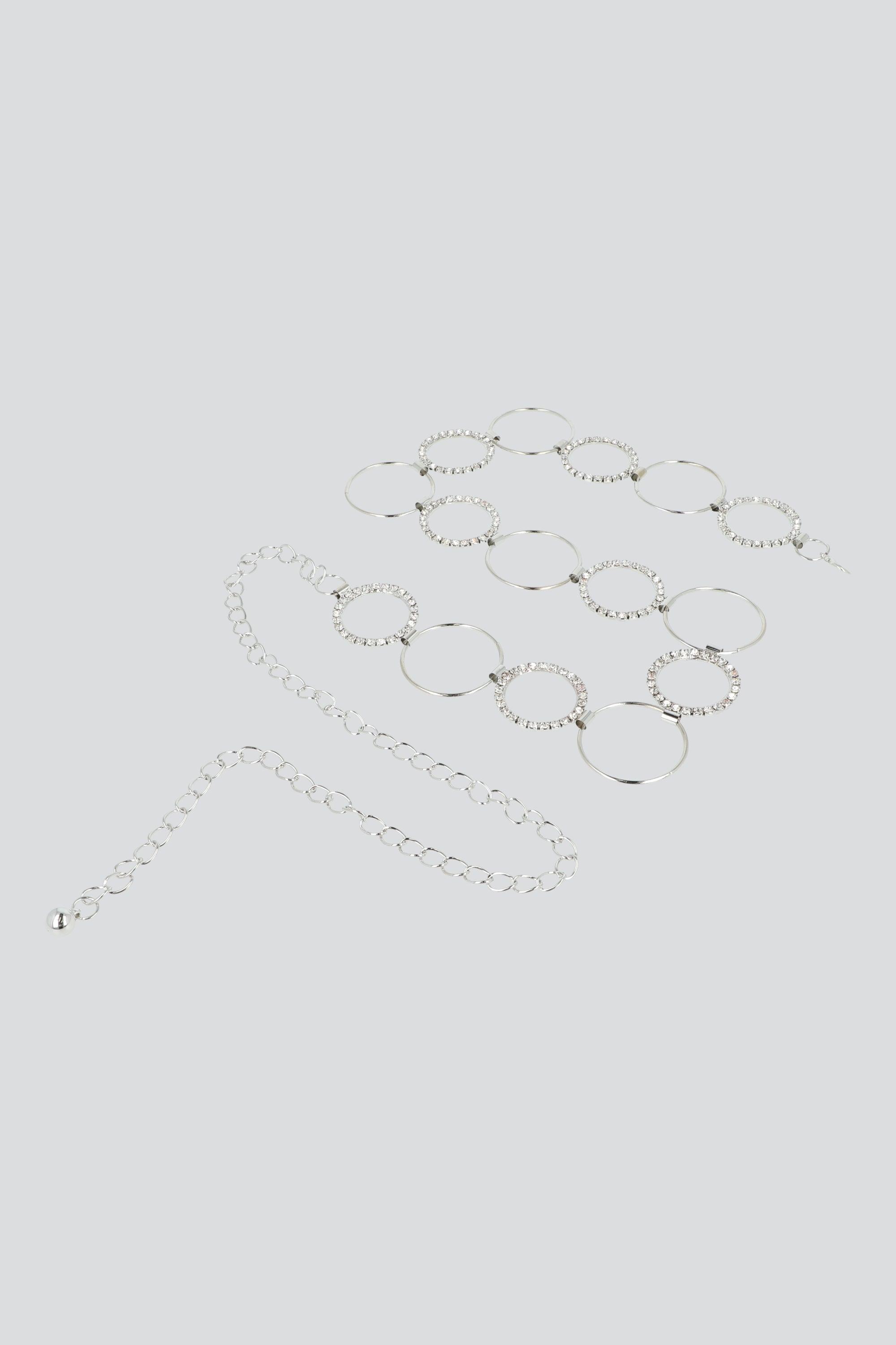 Cinturon cadena aros PLATA