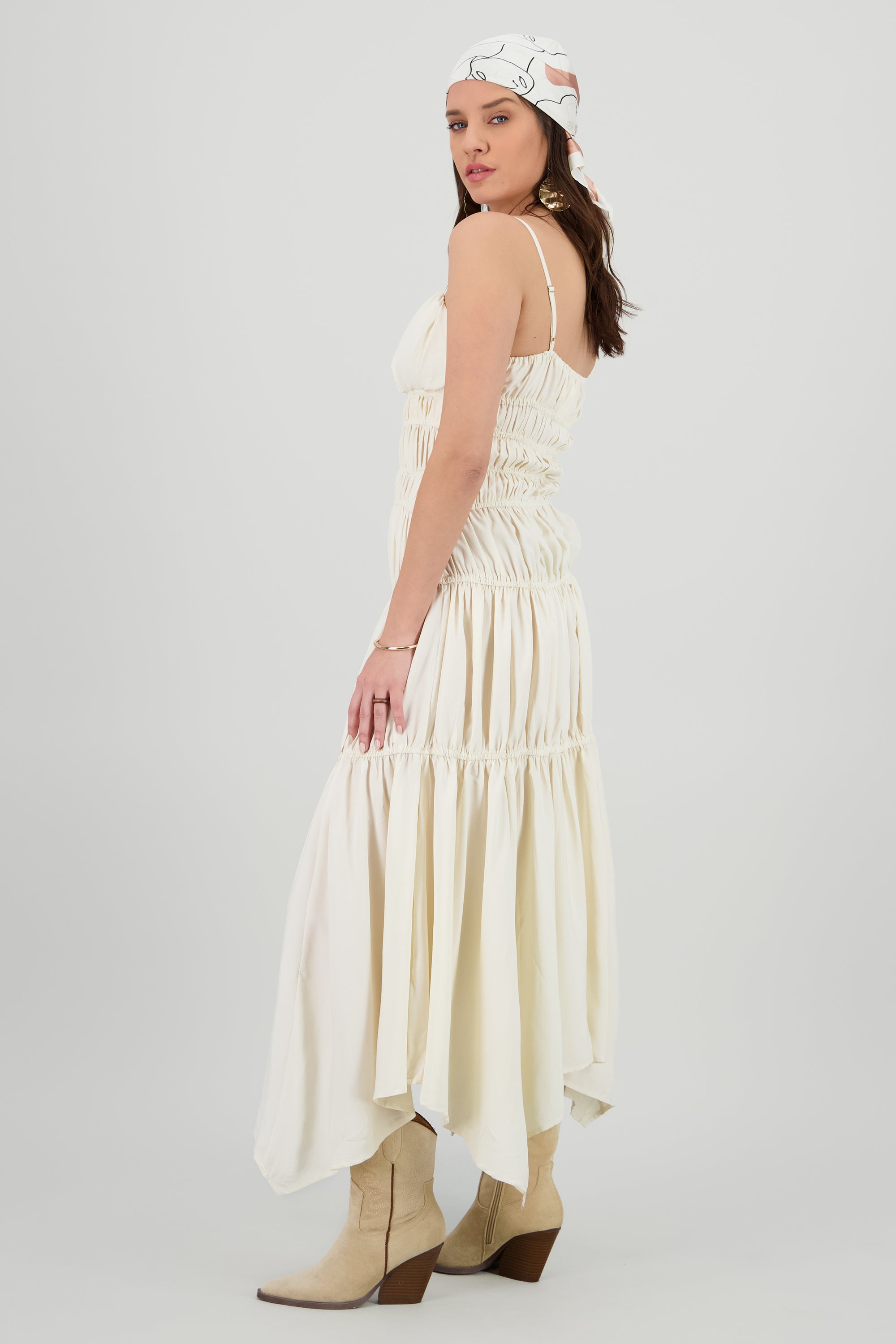 Vestido con detalles liso ARENA