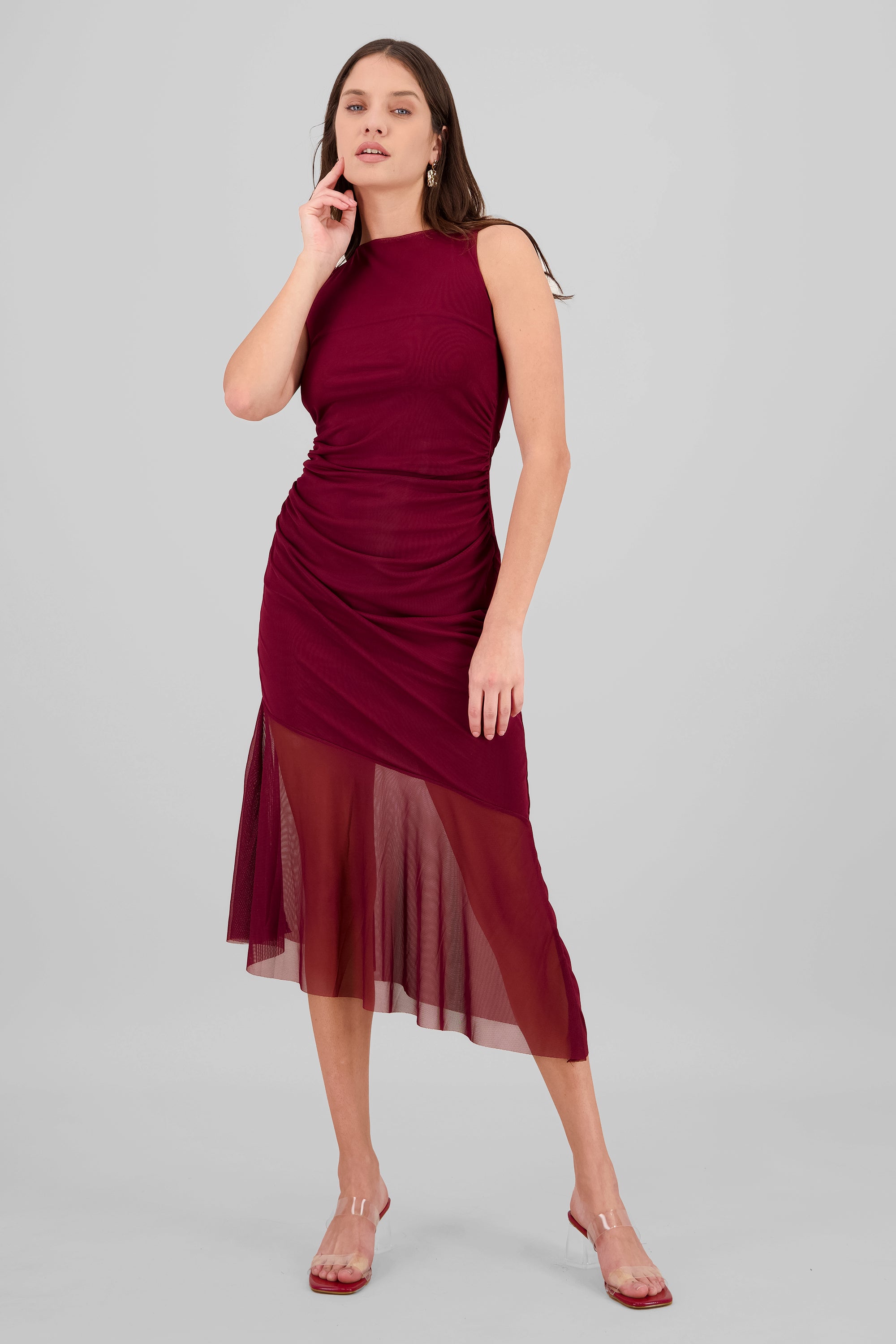 Vestido maxi mesh olan VINO