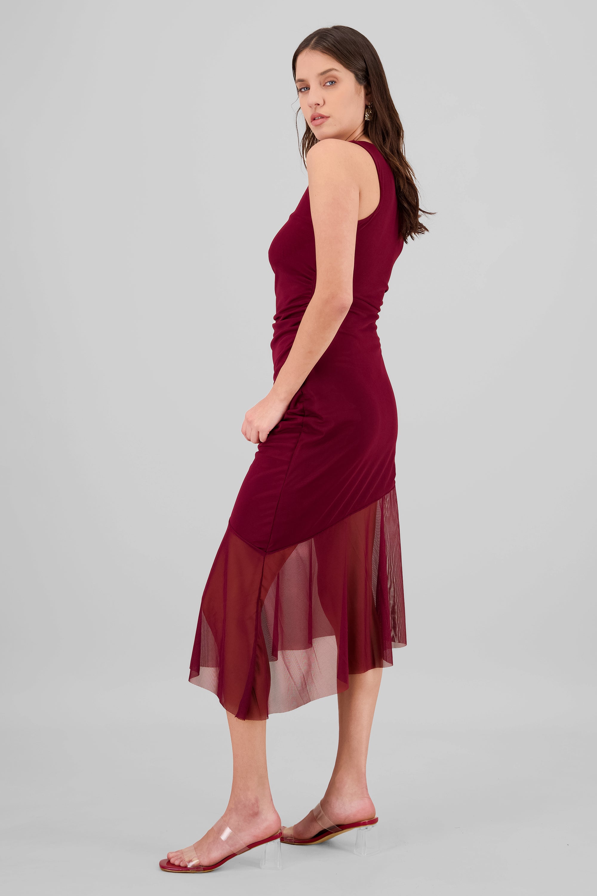 Vestido maxi mesh olan VINO