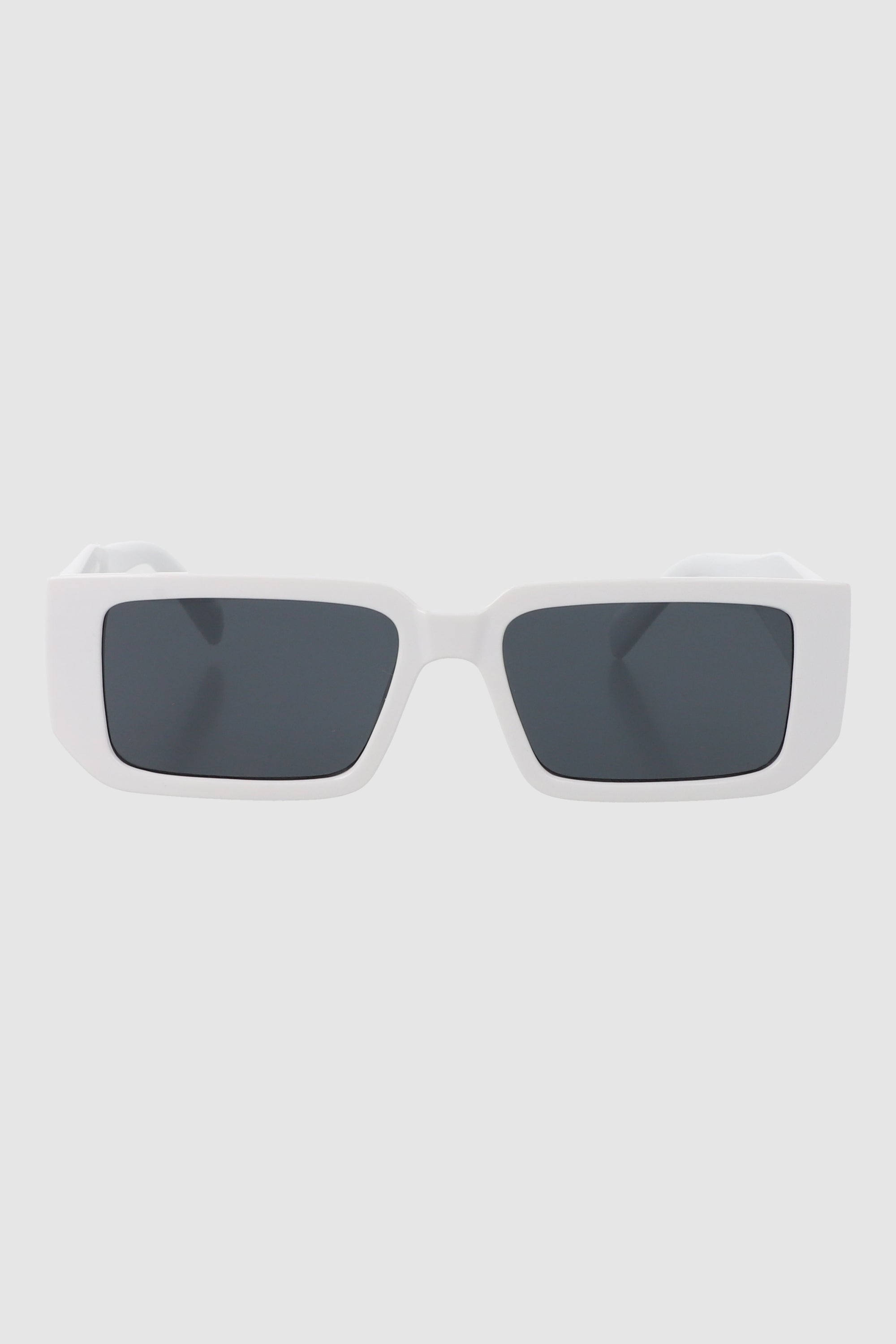 Lentes rectangulo brazo geometrico BLANCO