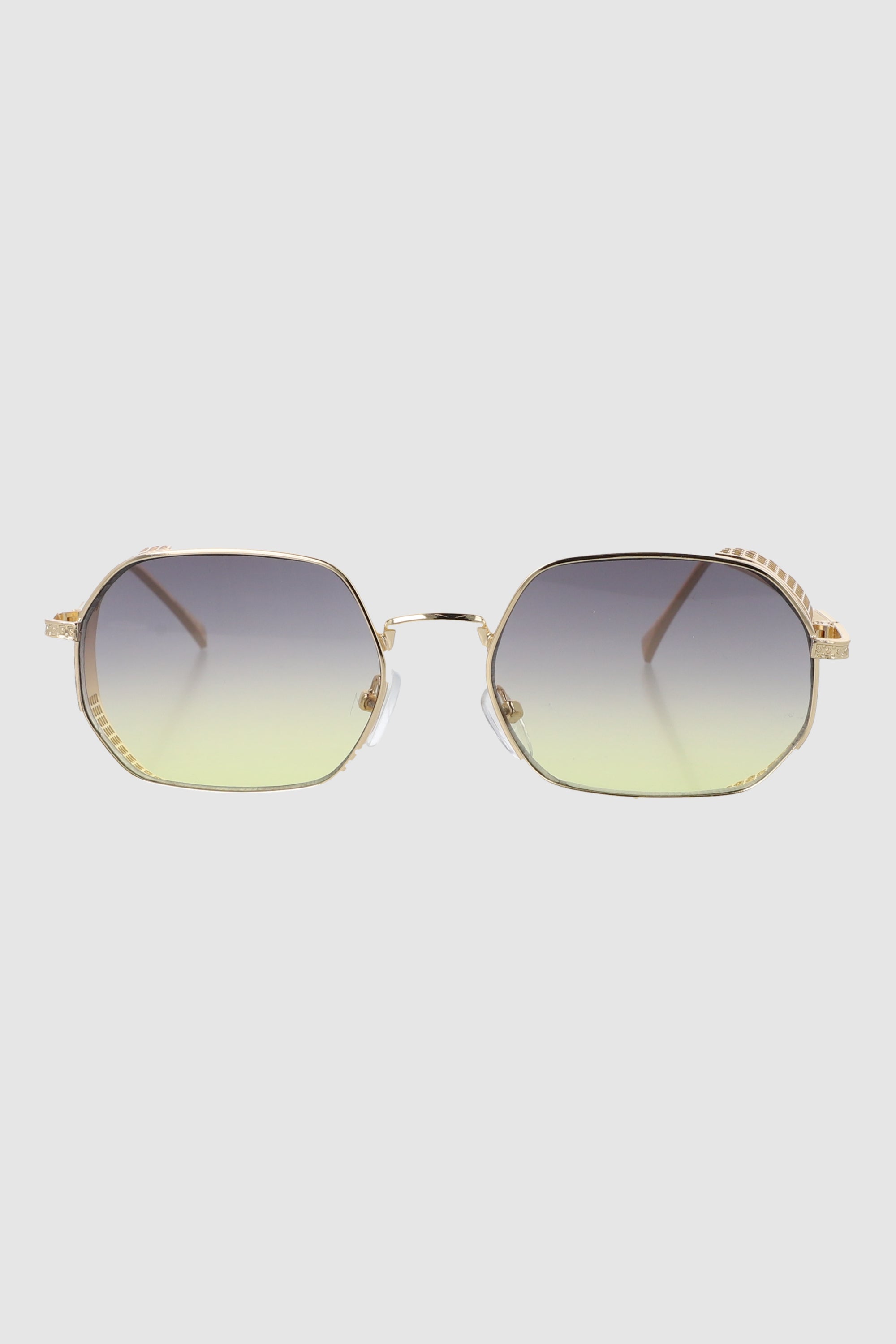 Lentes geometricos metal AMARILLO