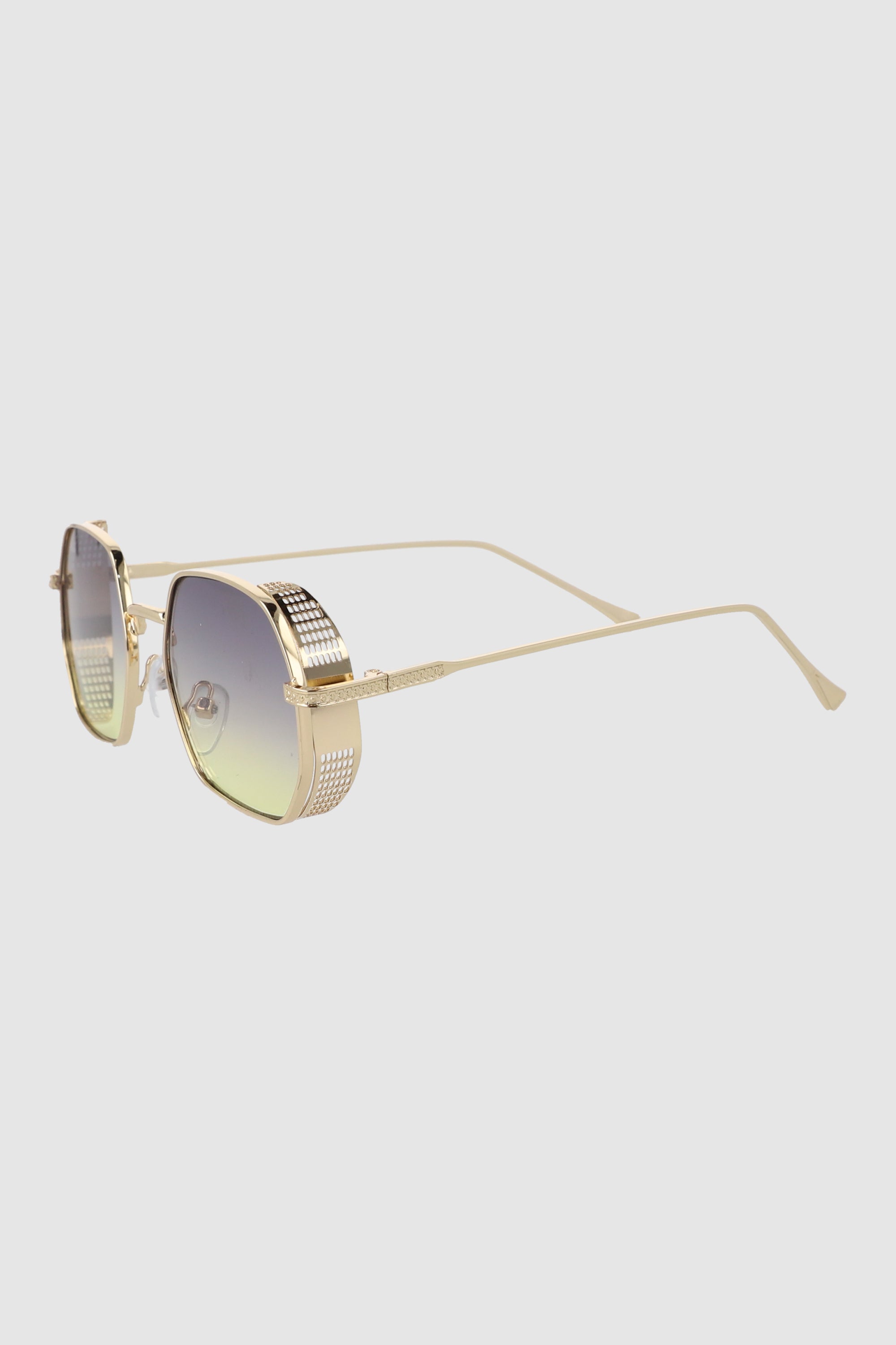 Lentes geometricos metal AMARILLO
