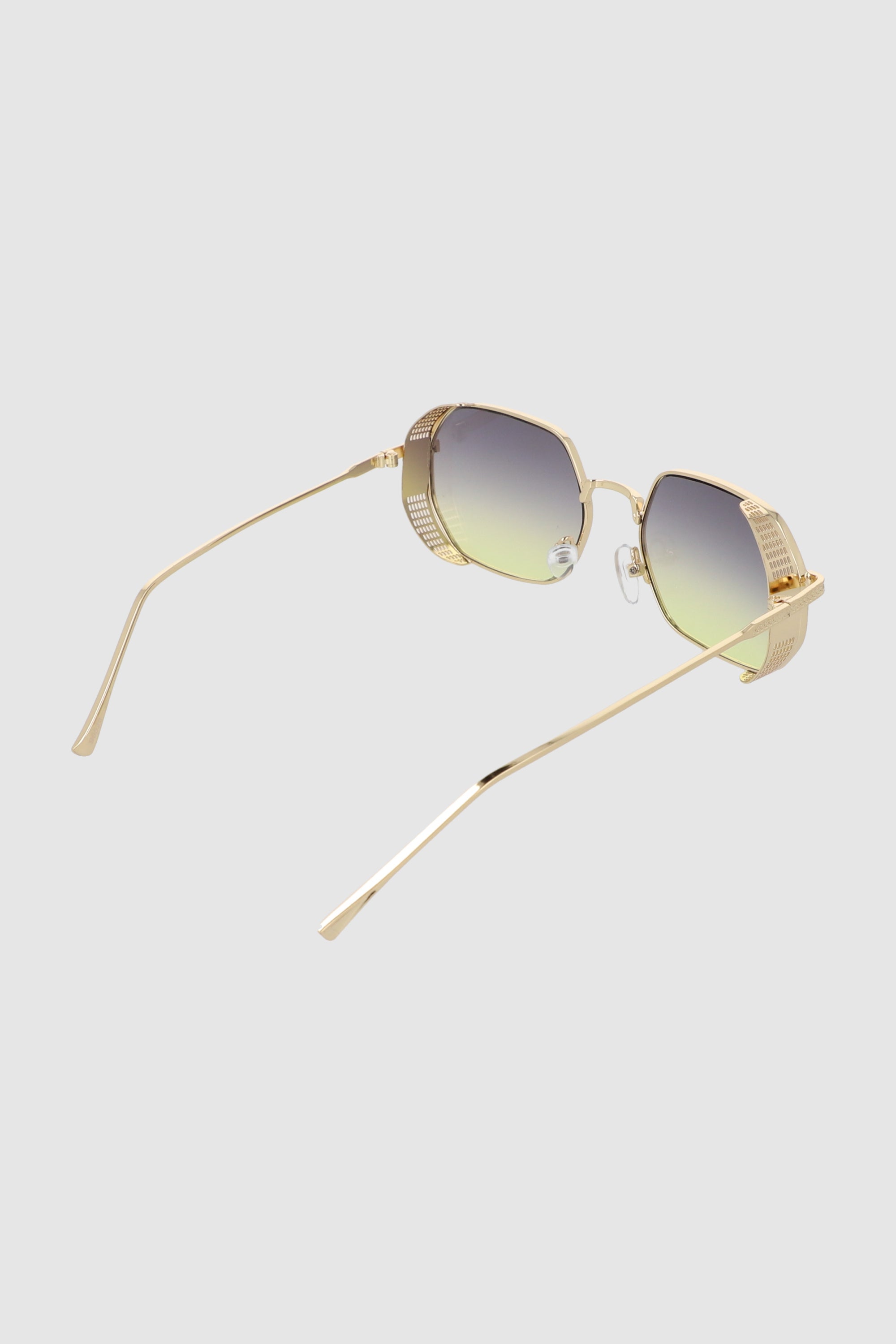 Lentes geometricos metal AMARILLO